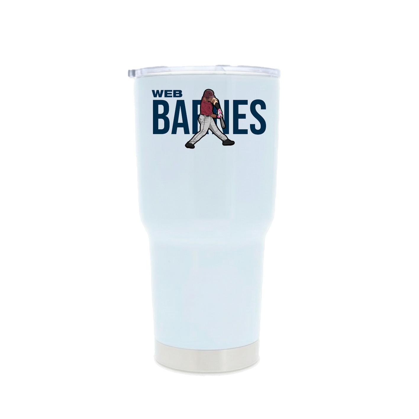 30oz Stainless Steel Tumbler — Player Name in White