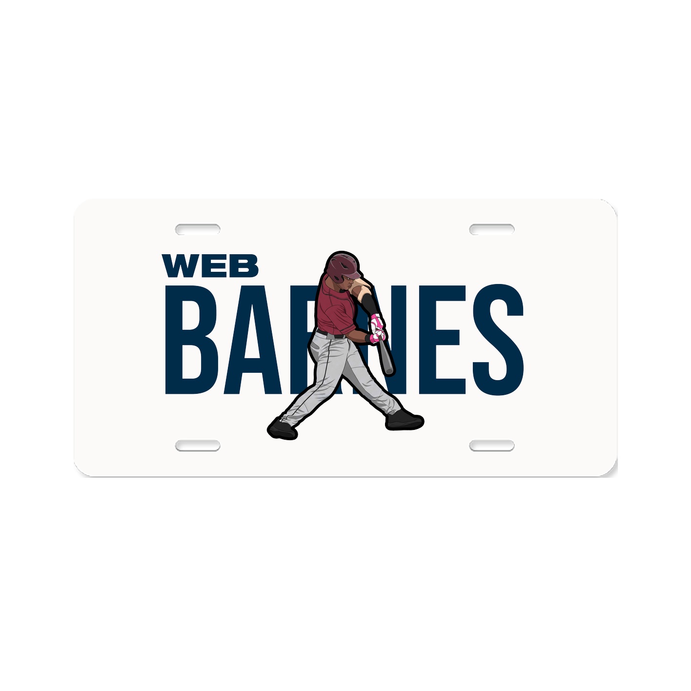 License Plate — Player Name in Classic