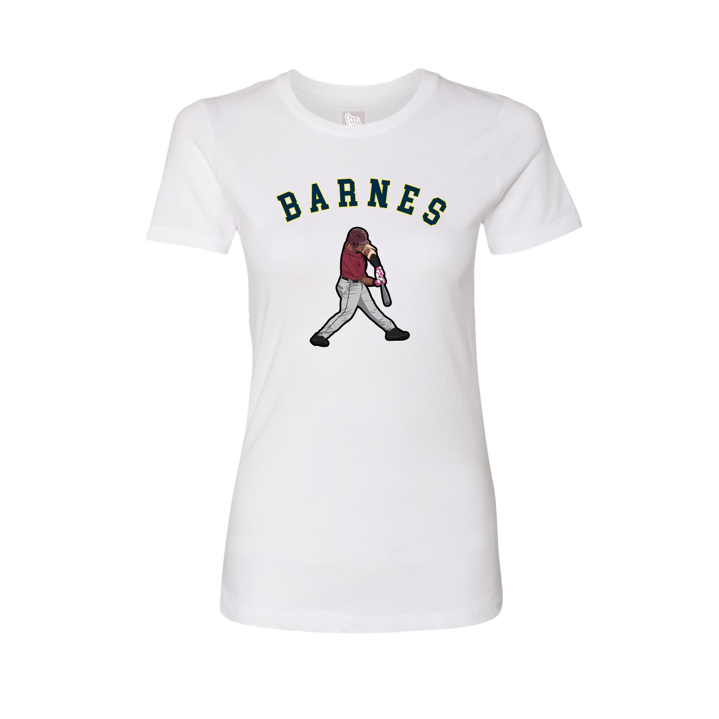 Fitted Women's Tee — Shirsey Arch in White