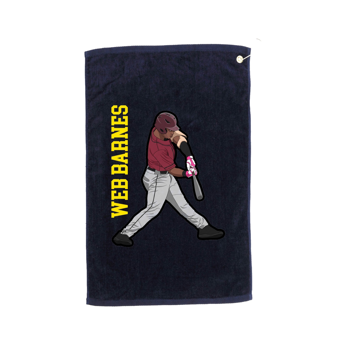 Golf Towel — Name Vertical in Navy