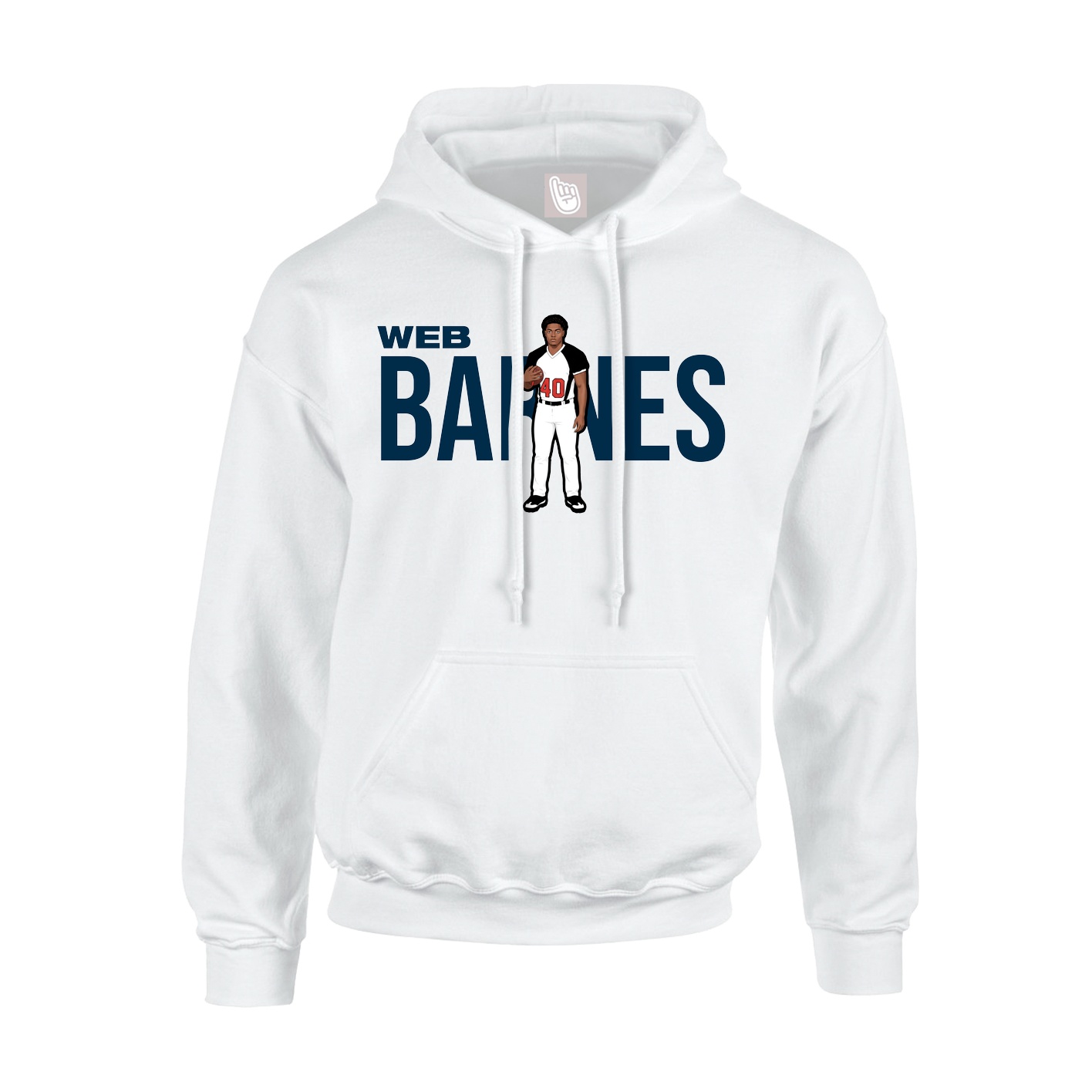 Youth Hoodie — Player Name in White