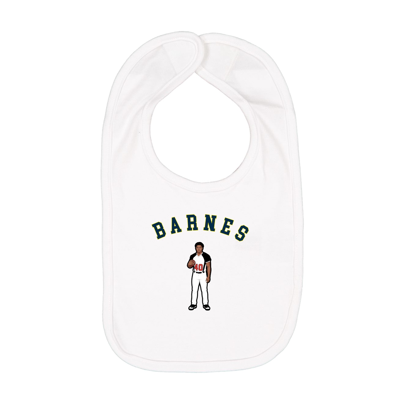 Infant Bib — Shirsey Arch in White