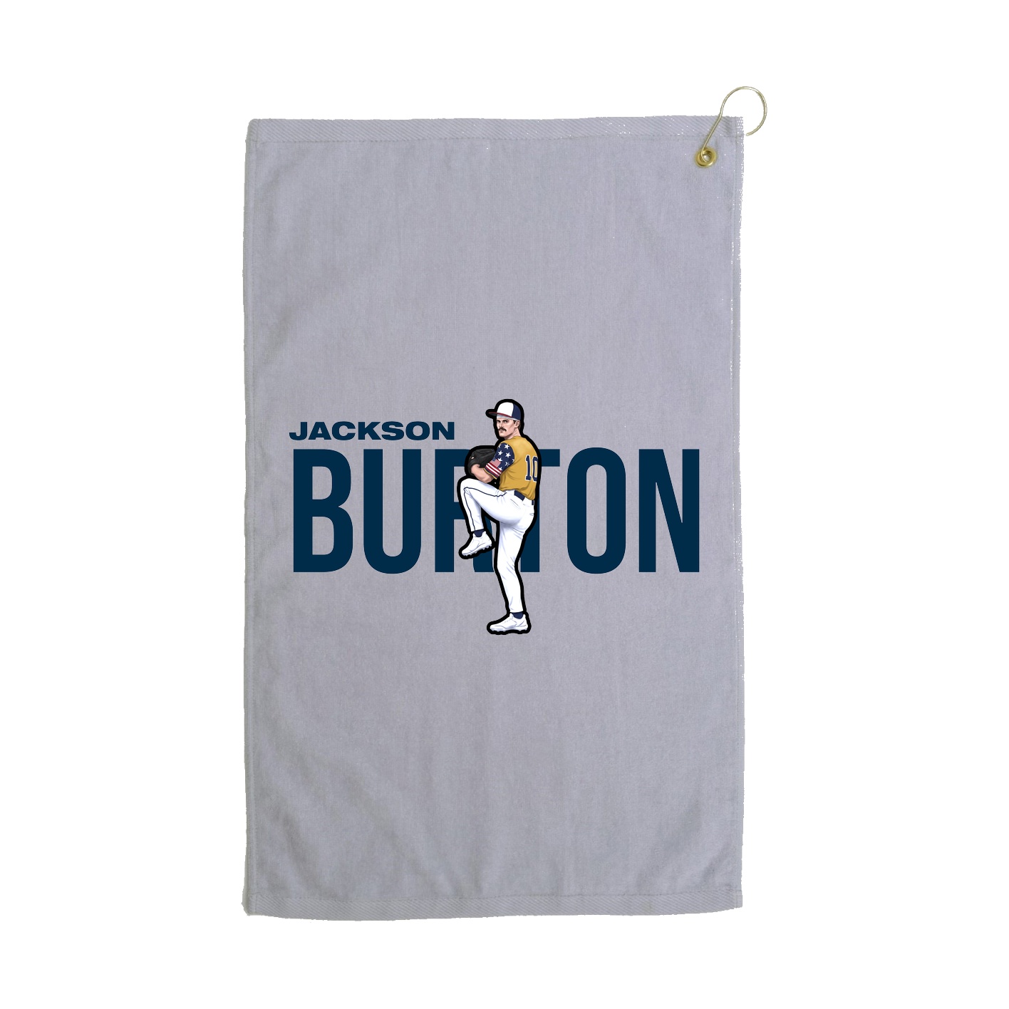 Golf Towel — Player Name in Grey