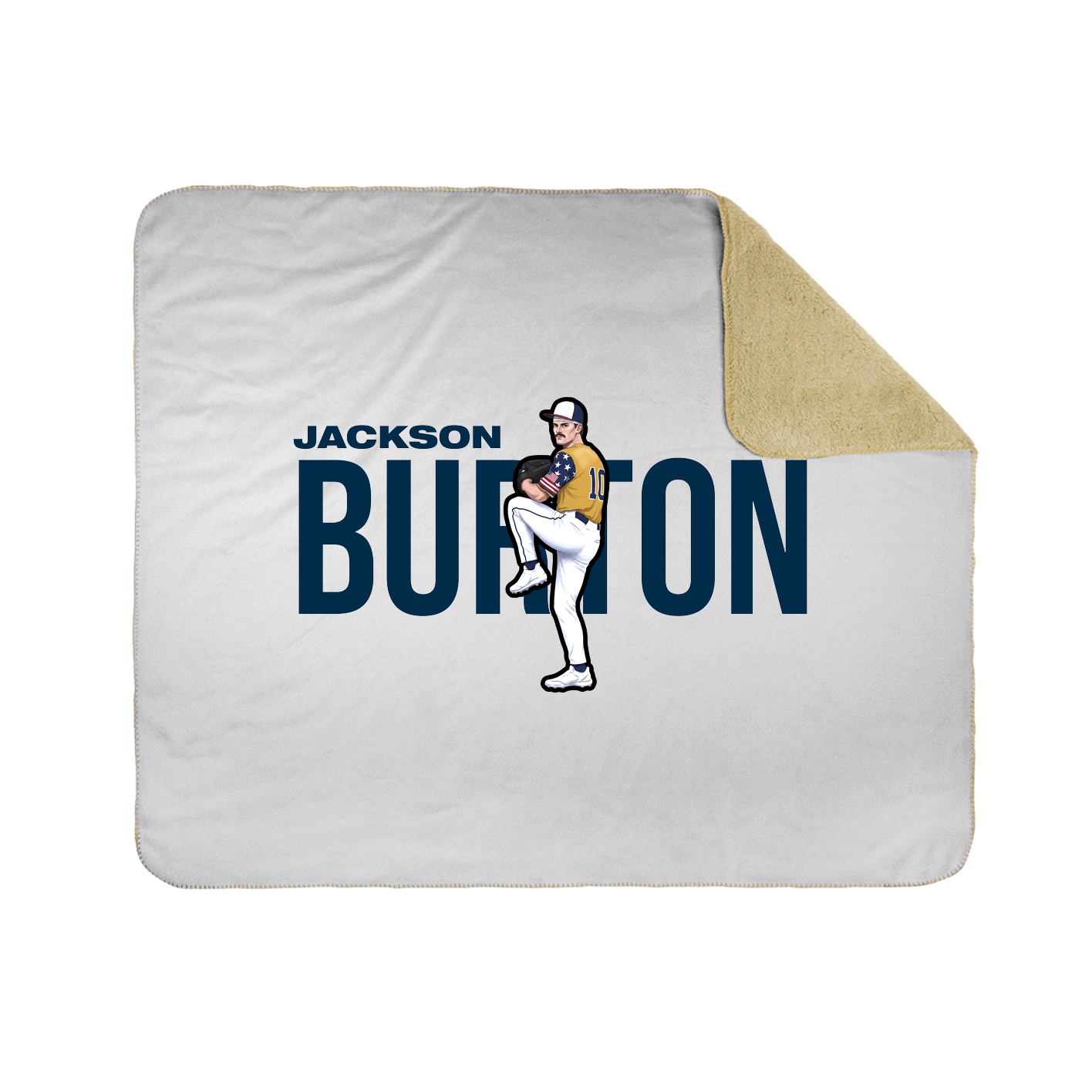 Throw Blanket — Player Name in White