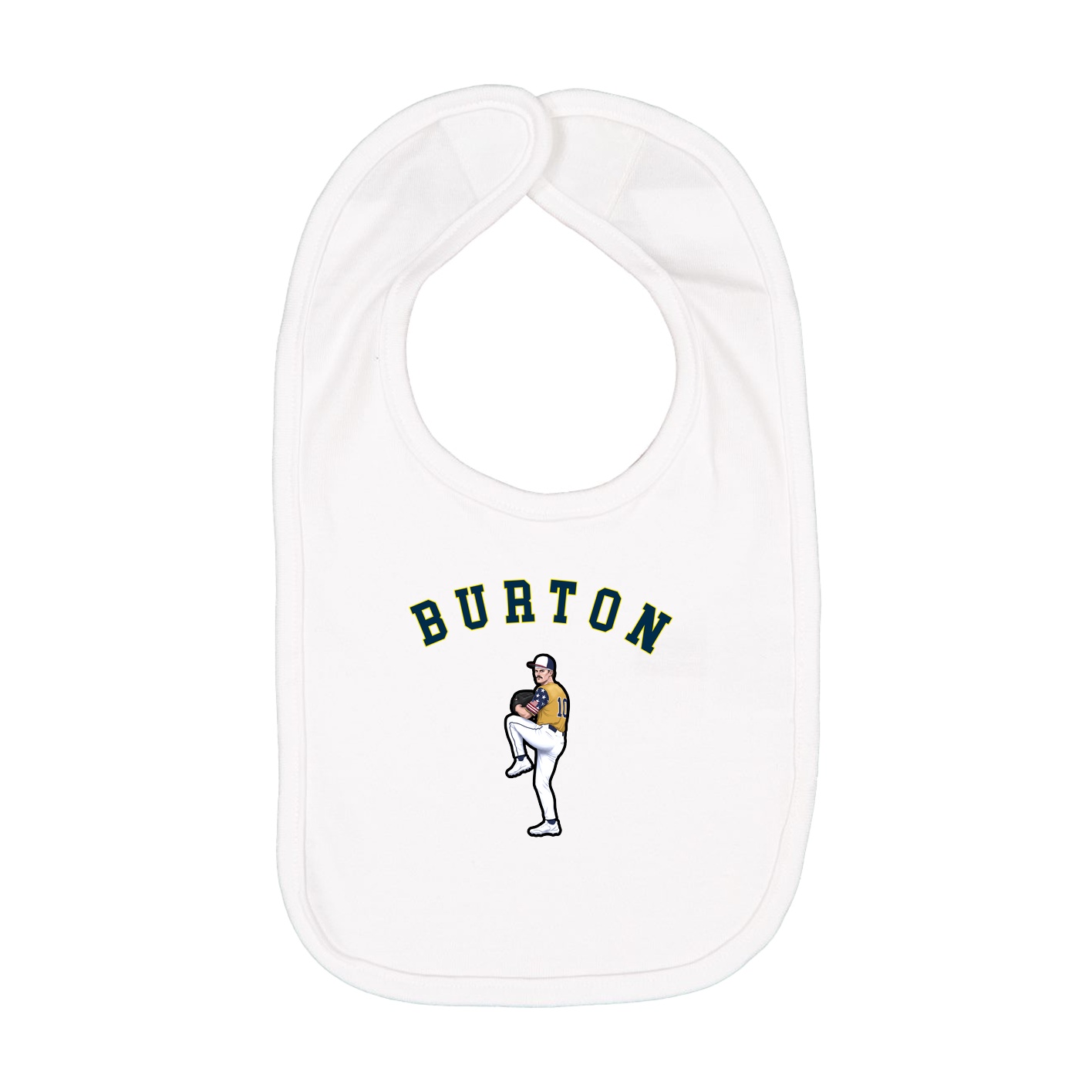 Infant Bib — Shirsey Arch in White