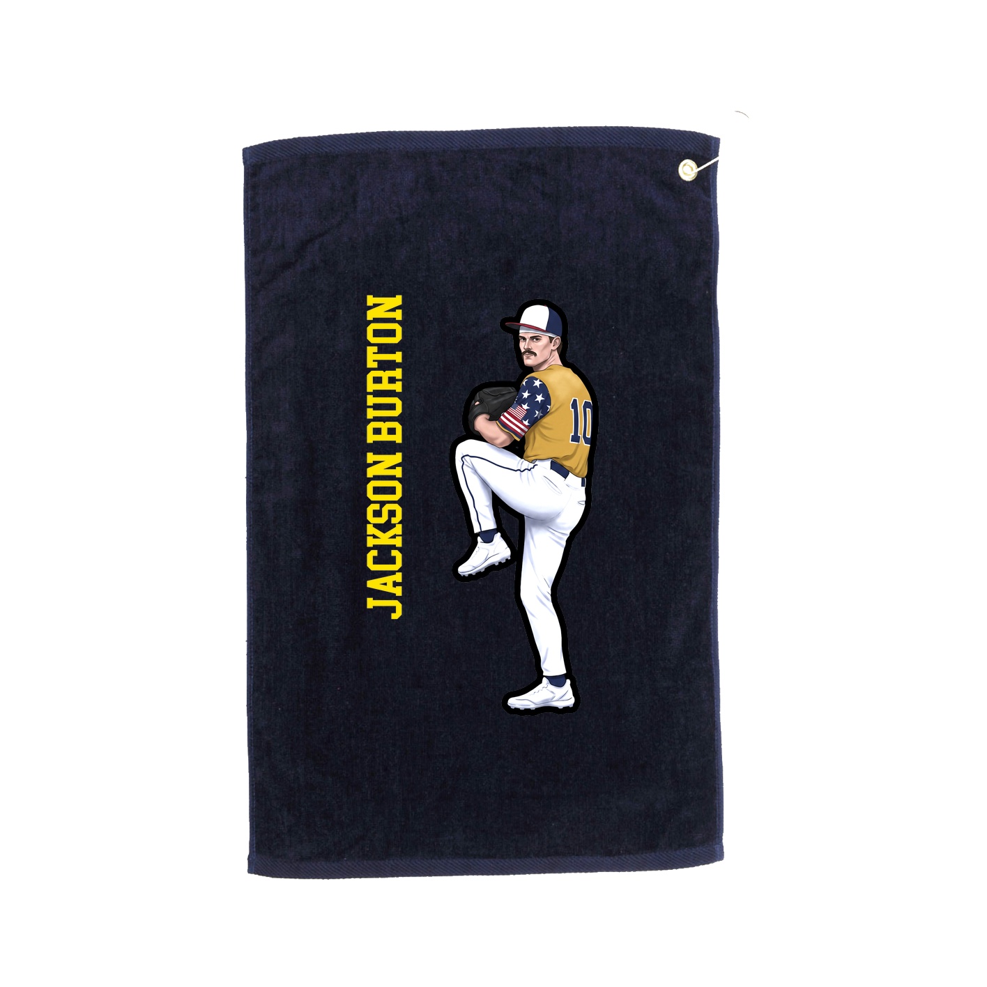 Golf Towel — Name Vertical in Navy