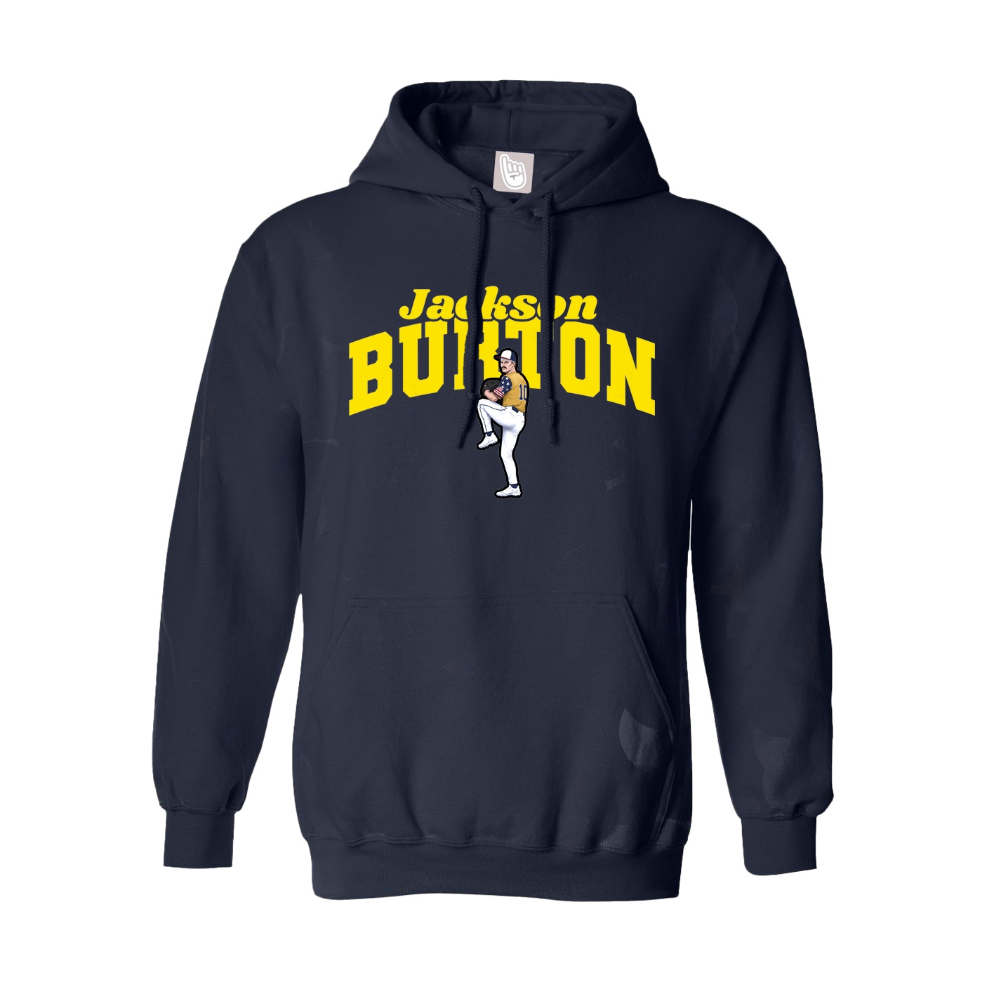 Youth Hoodie — Signature Arch in Navy