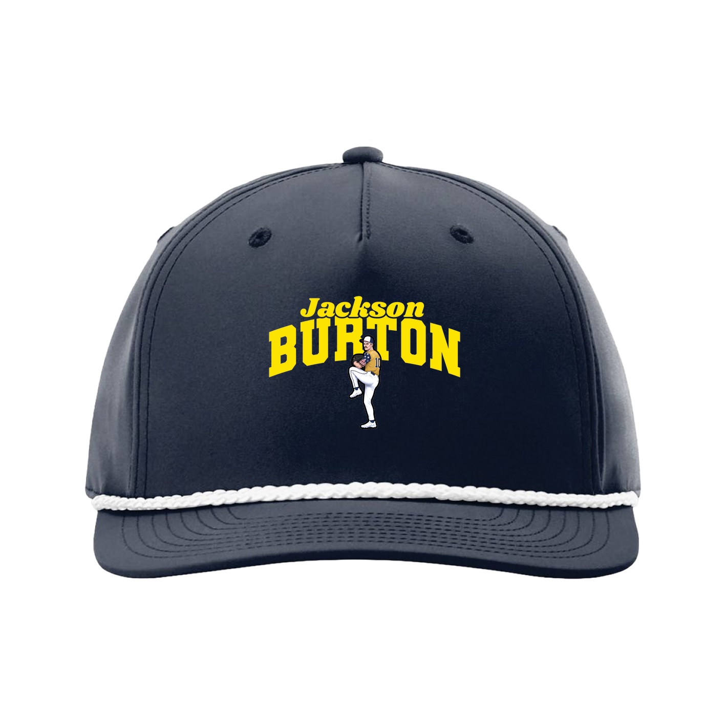 Five-Panel Classic Rope Cap — Signature Arch in Navy
