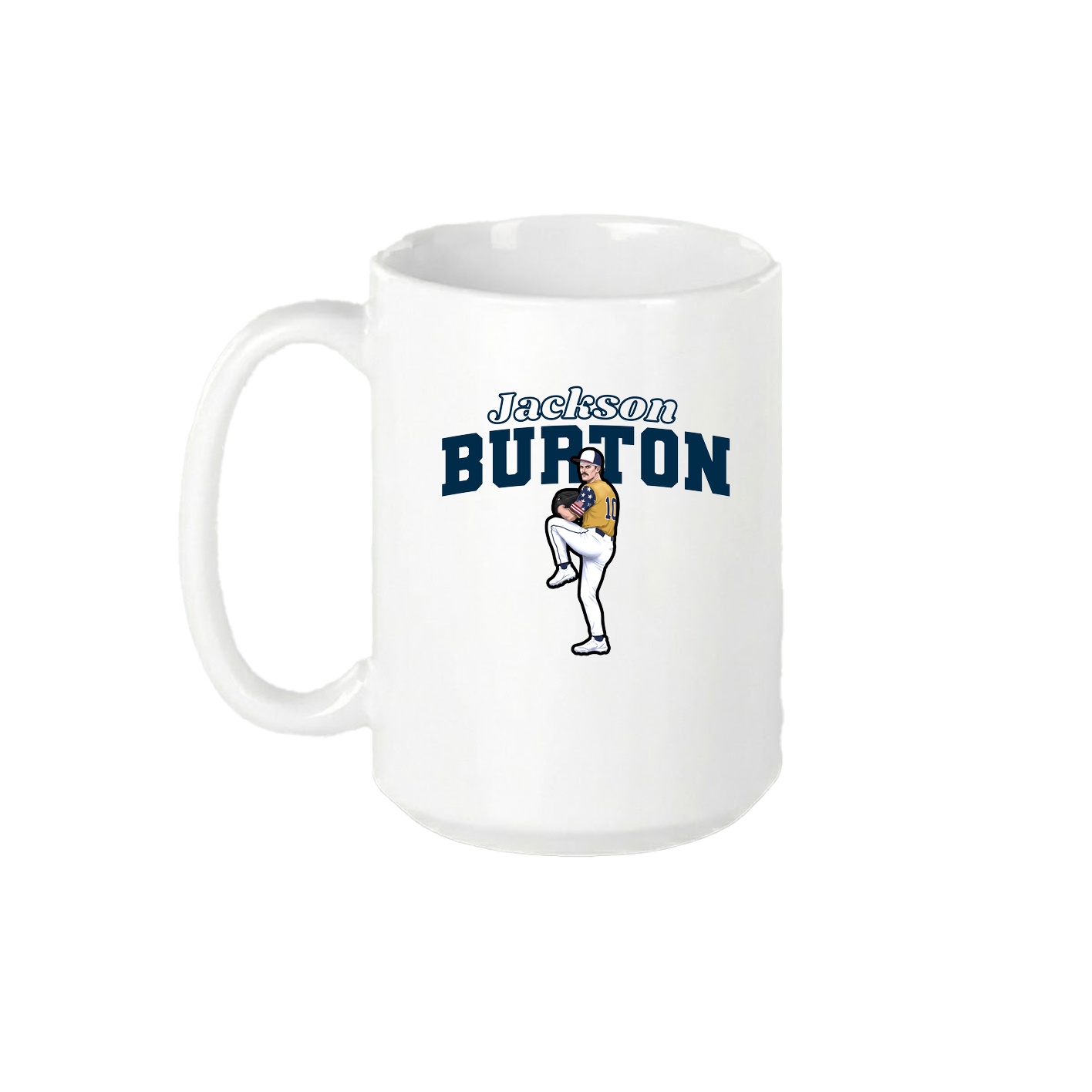 15oz Coffee Mug — Name Arch in White