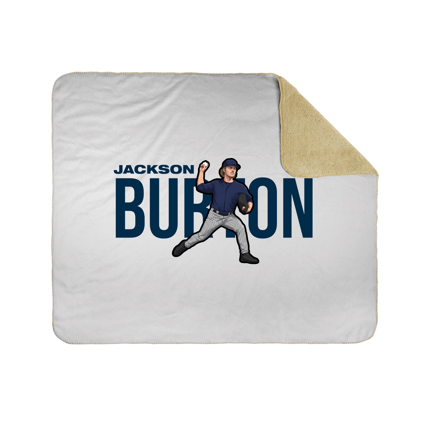 Throw Blanket — Player Name in White