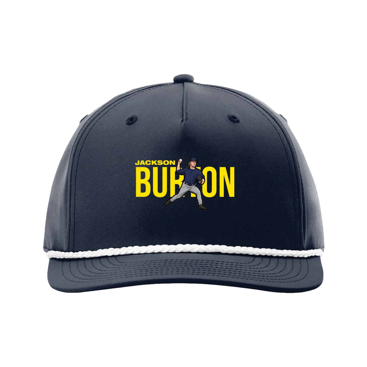 Five-Panel Classic Rope Cap — Player Name in Navy
