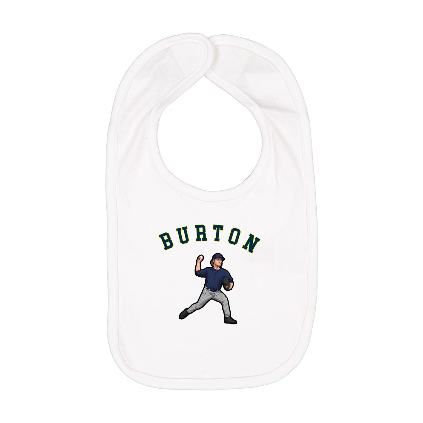 Infant Bib — Shirsey Arch in White