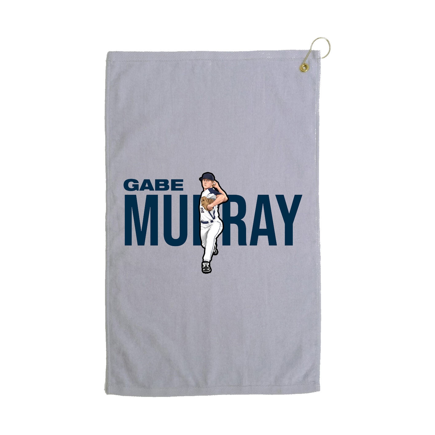 Golf Towel — Player Name in Grey