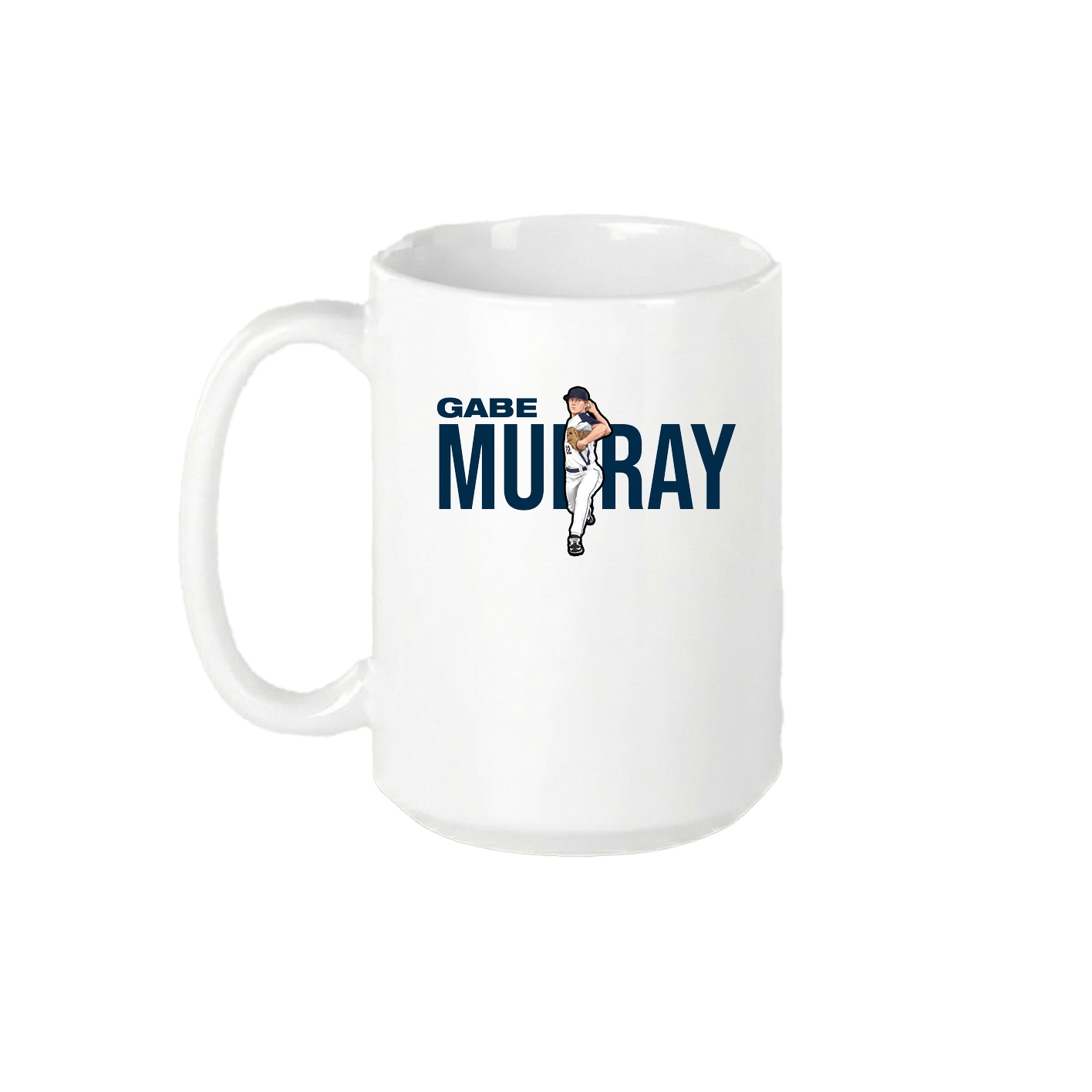 15oz Coffee Mug — Player Name in White