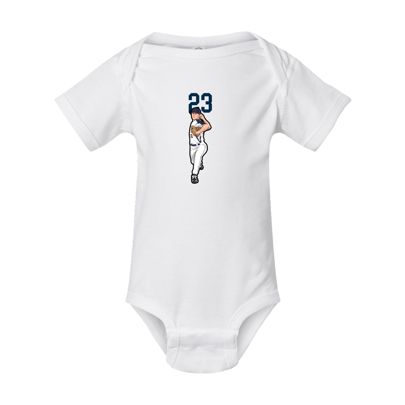 Baby Onesie — Number Top in White
