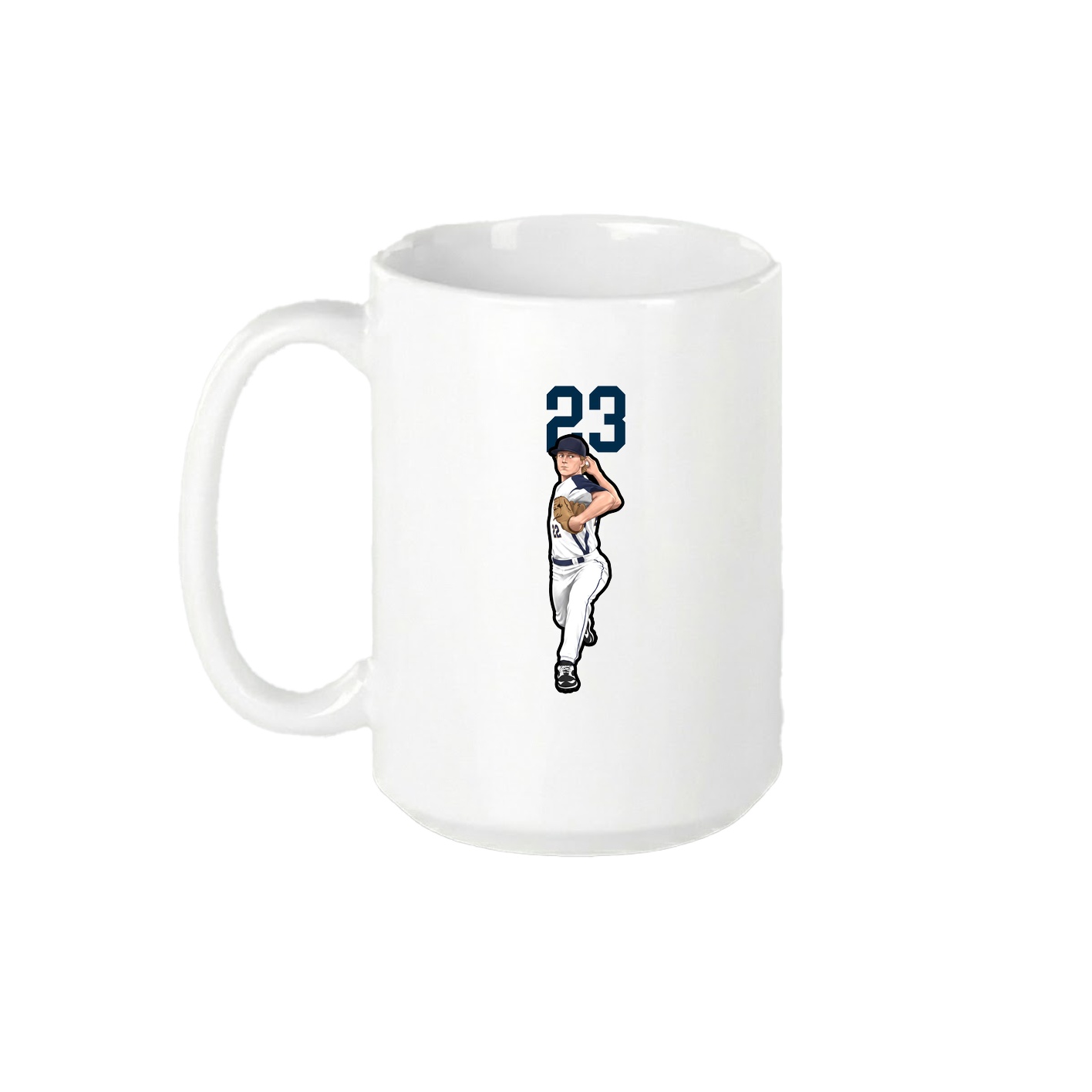 15oz Coffee Mug — Number Top in White