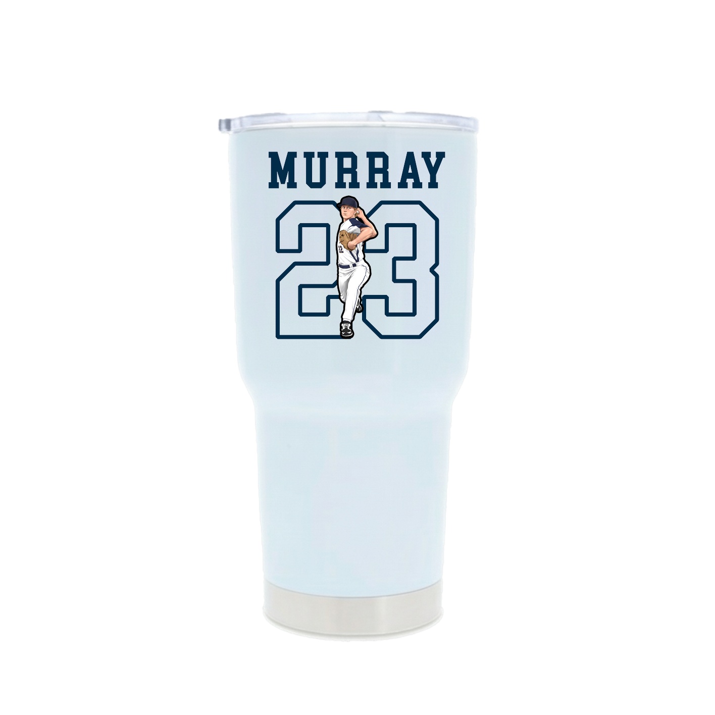 30oz Stainless Steel Tumbler — Shirsey in White