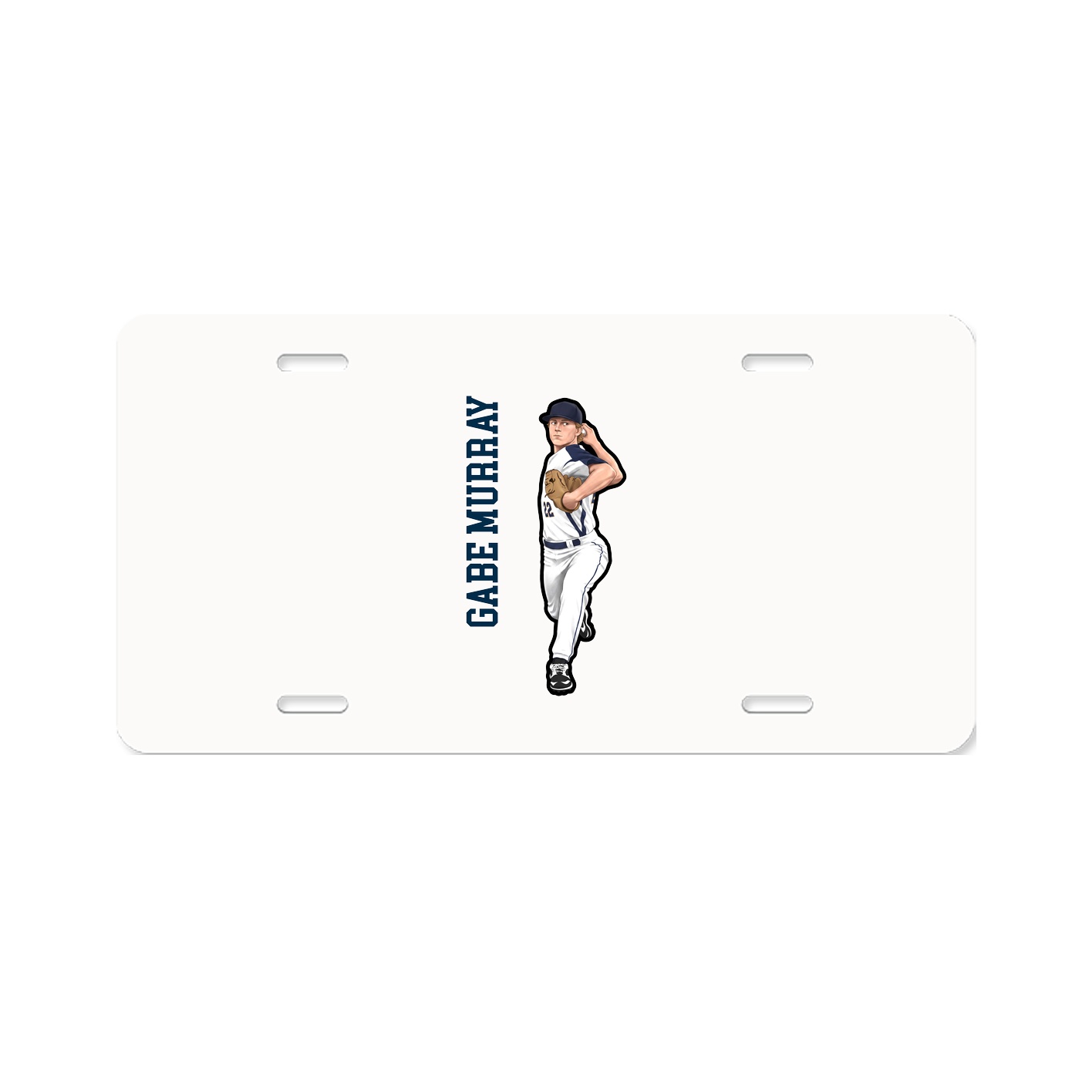 License Plate — Name Vertical in Classic