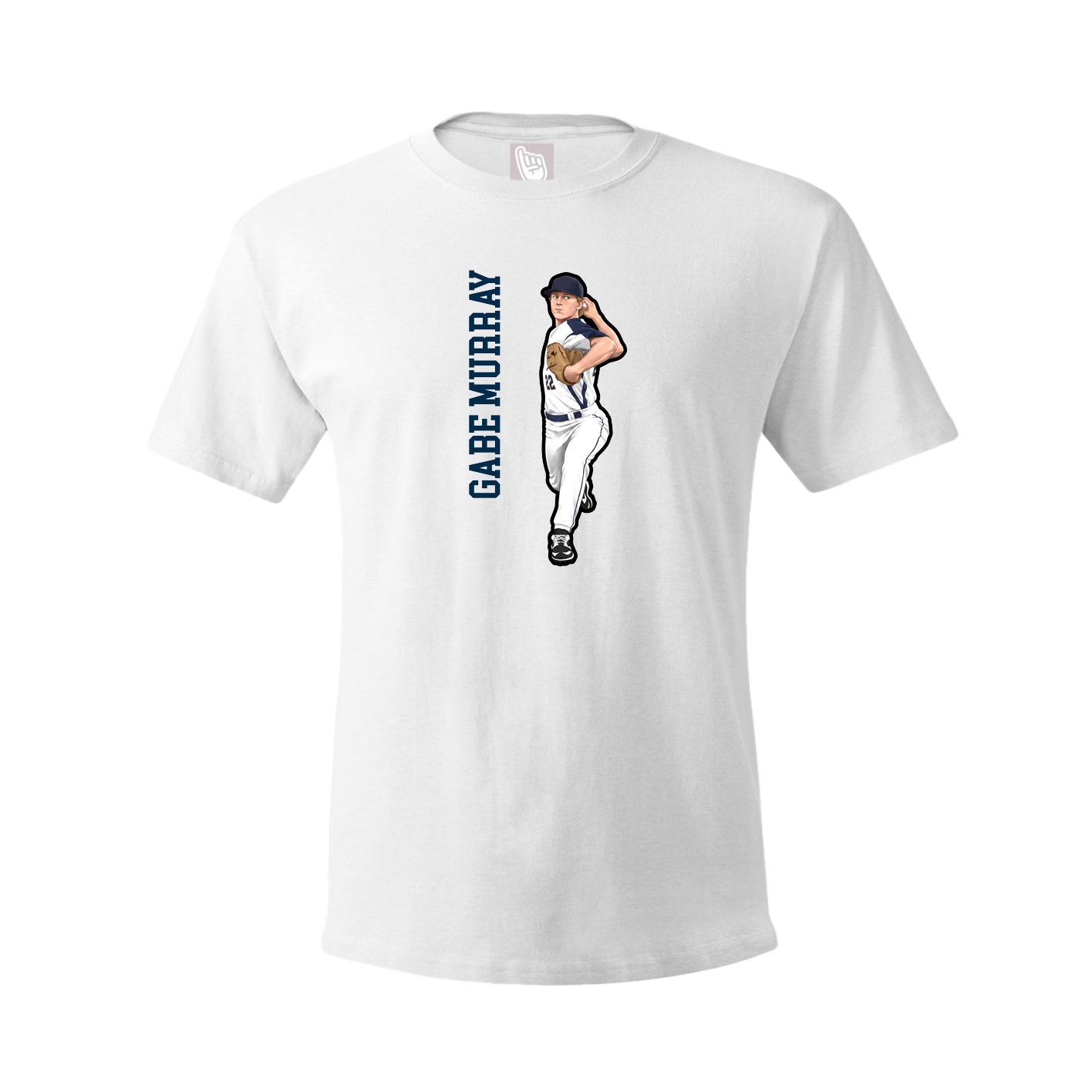 Tee — Name Vertical in White