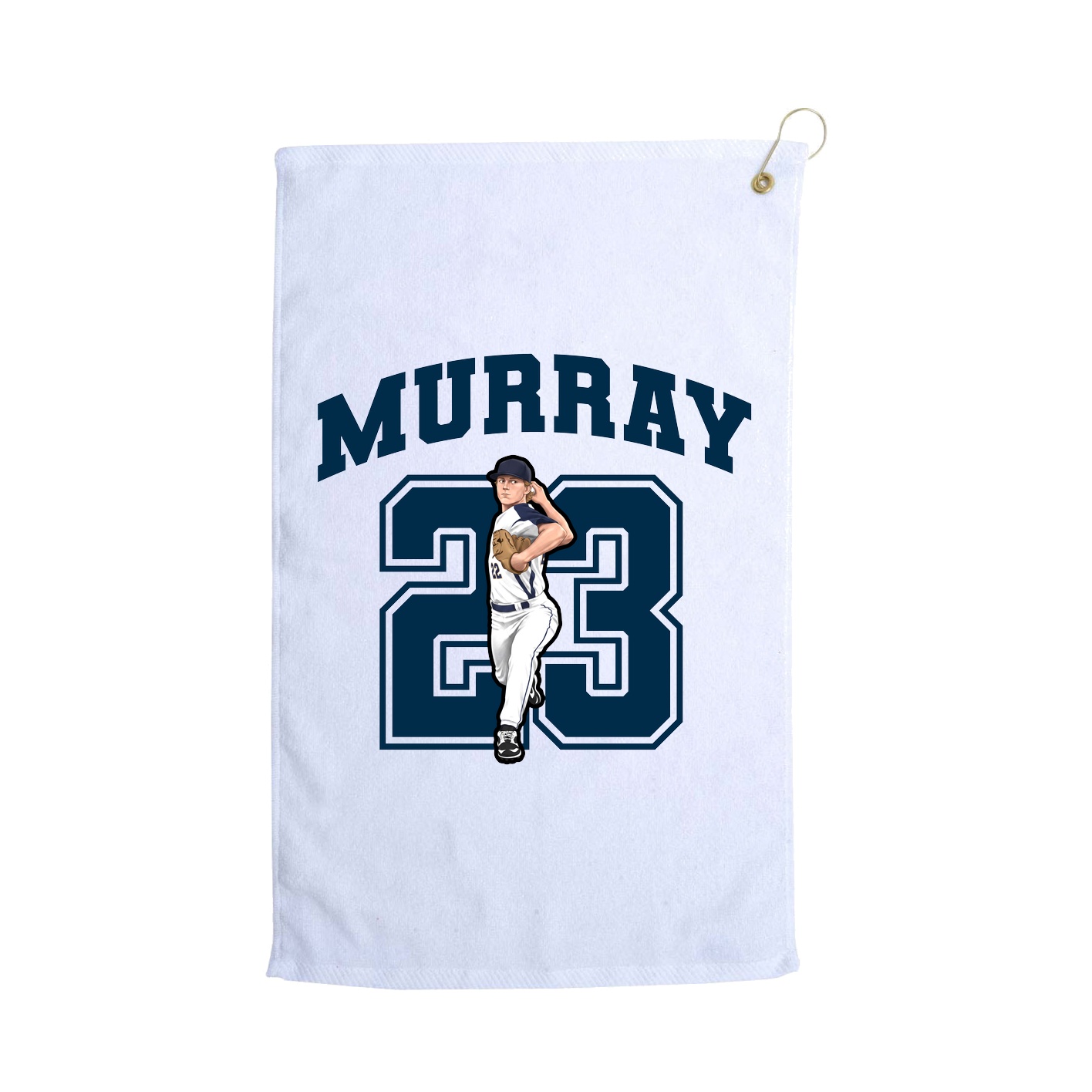 Golf Towel — Number in White
