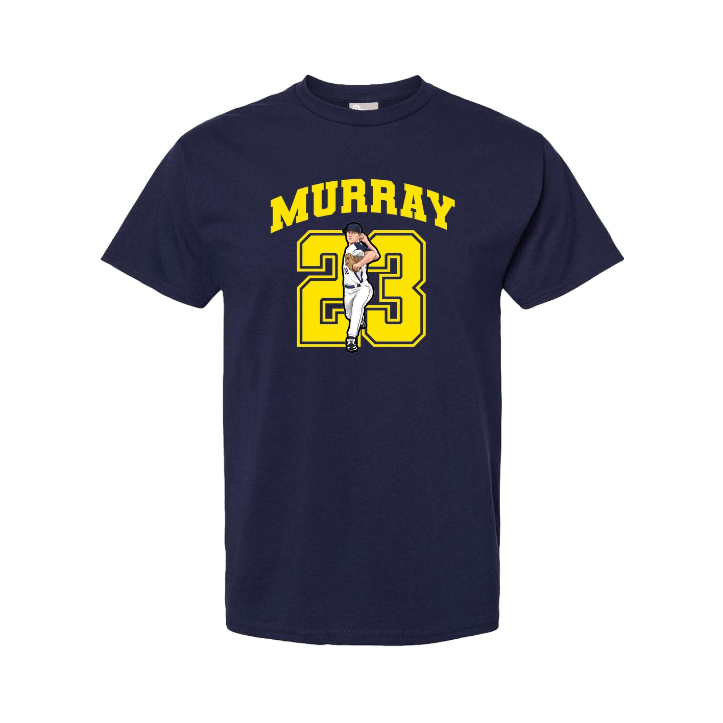Youth Tee — Number in Navy