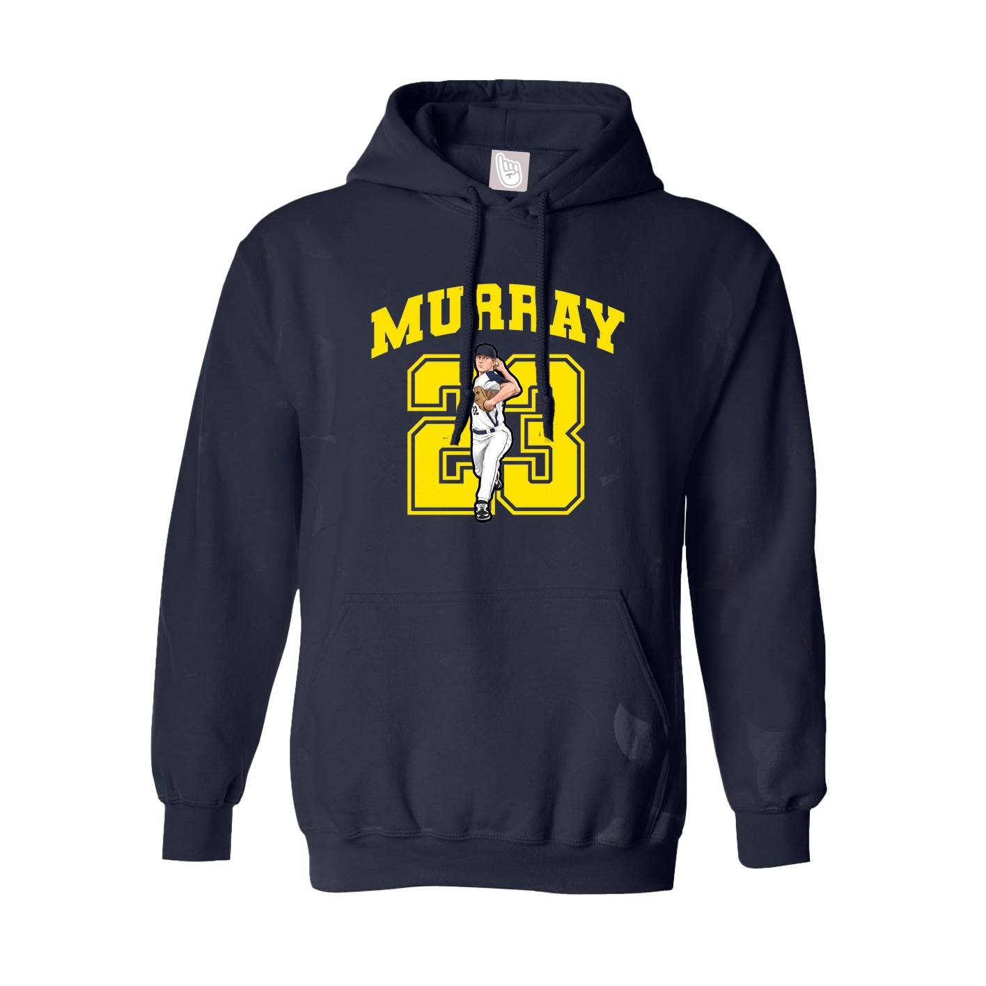 Hoodie — Number in Navy