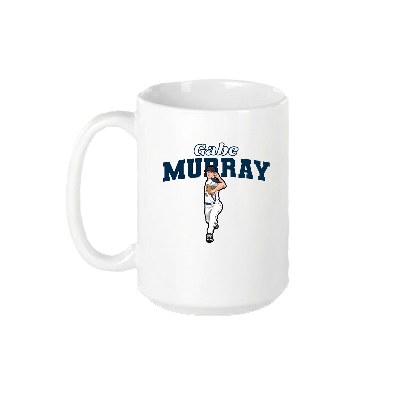 15oz Coffee Mug — Name Arch in White
