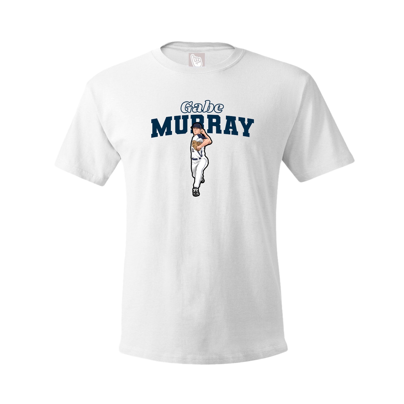 Youth Tee — Name Arch in White