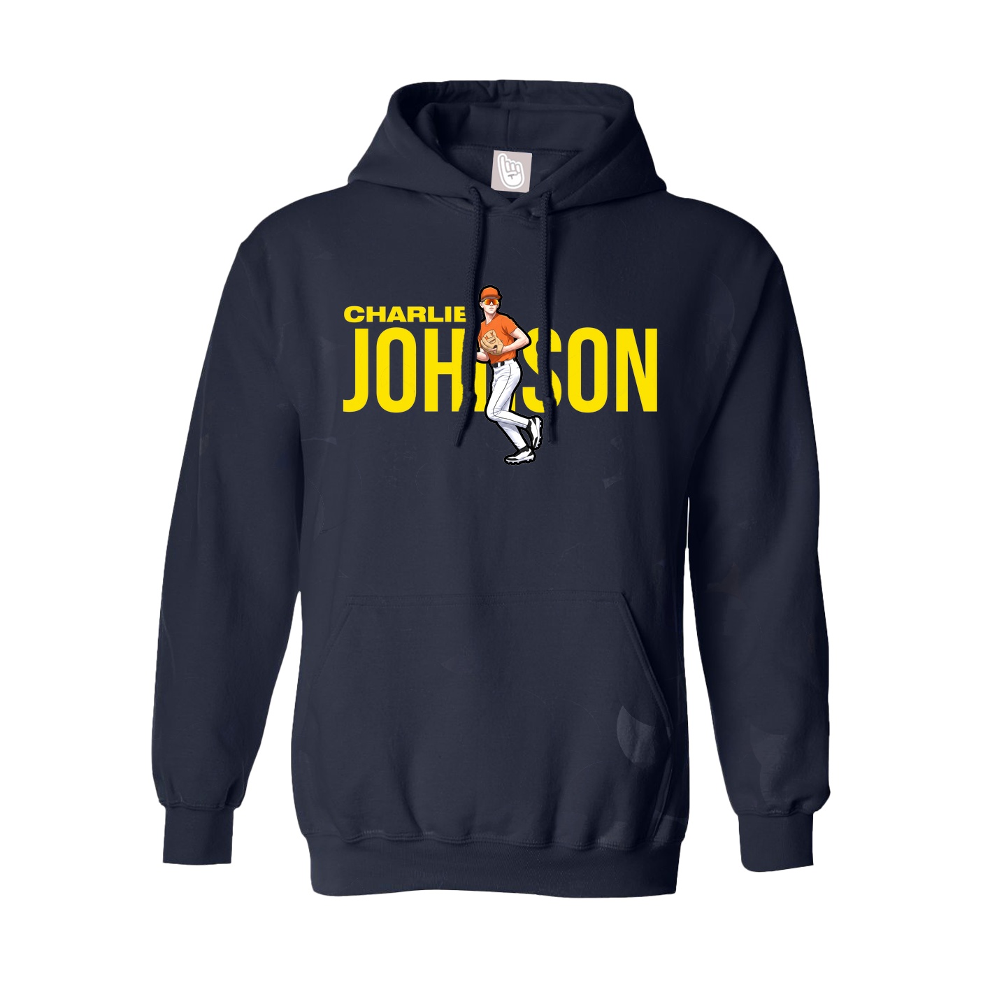 Hoodie — Player Name in Navy
