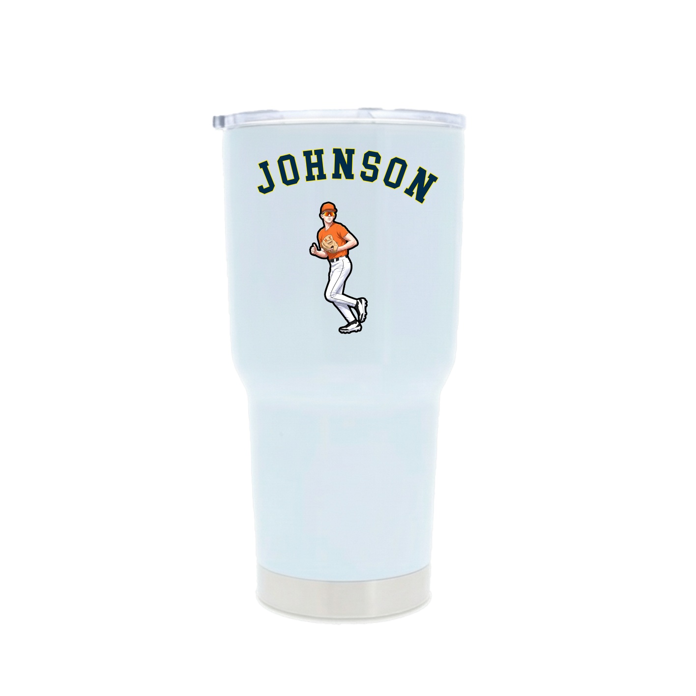 30oz Stainless Steel Tumbler — Shirsey Arch in White