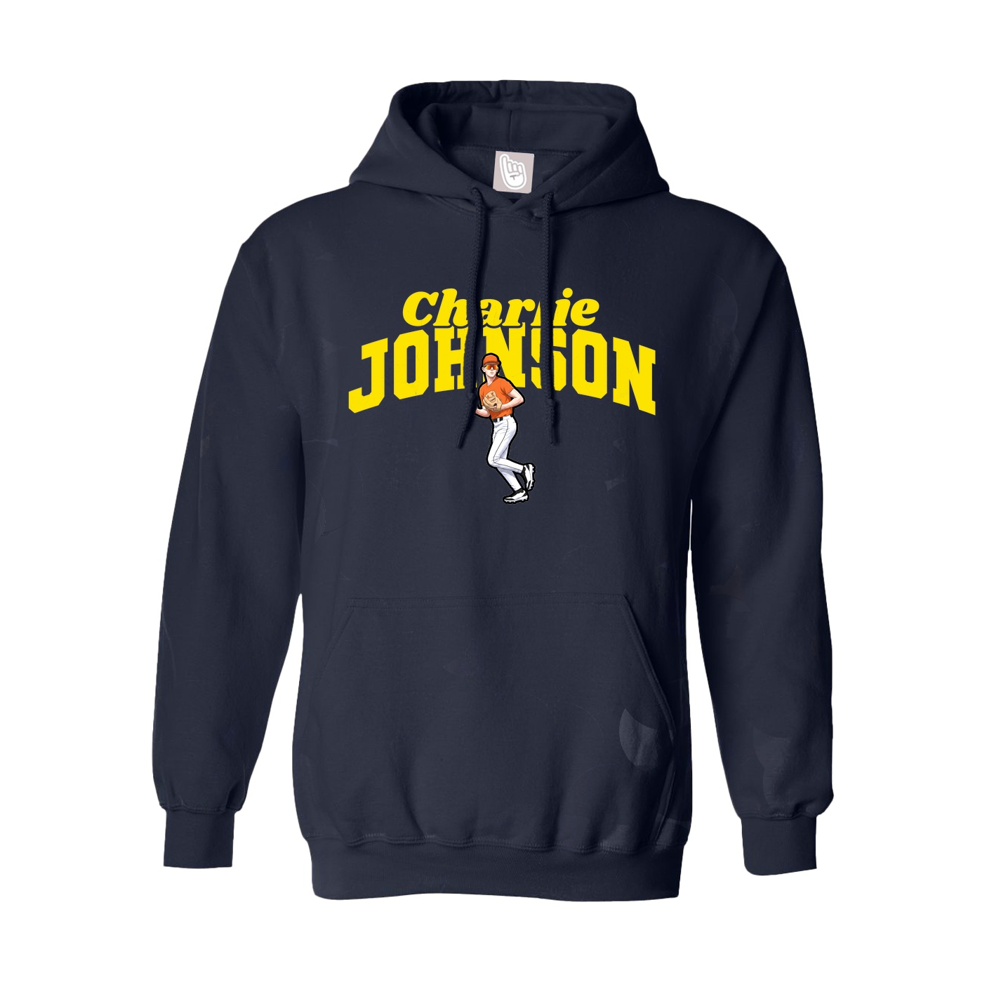 Youth Hoodie — Signature Arch in Navy