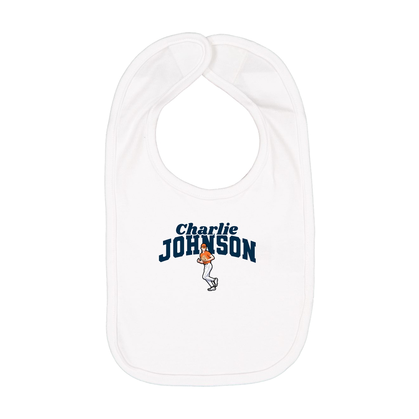 Infant Bib — Signature Arch in White