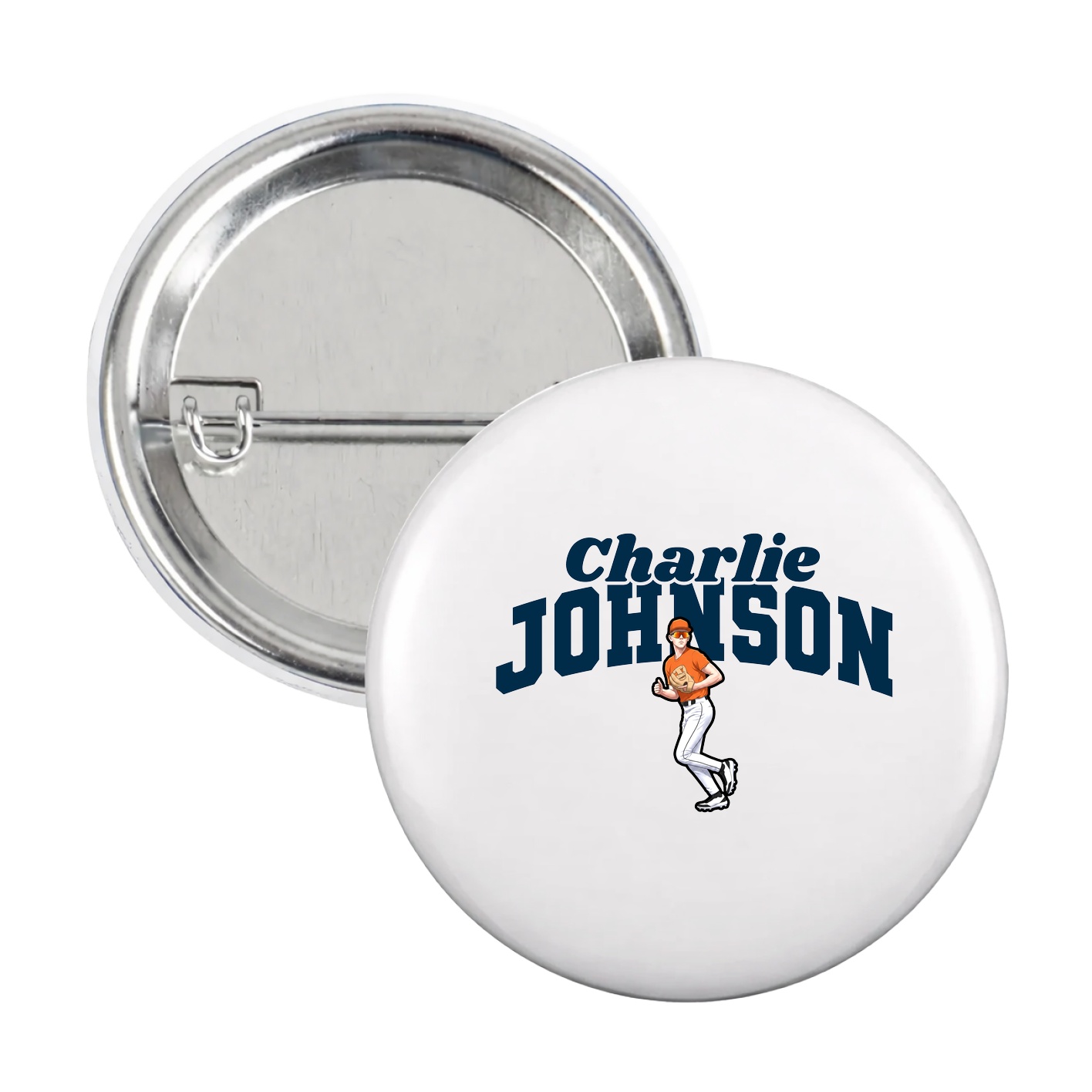 Game Day Button — Signature Arch in White