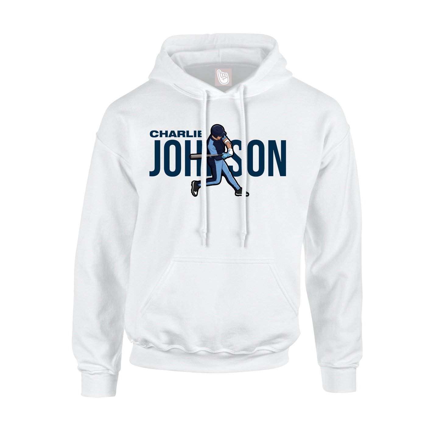 Youth Hoodie — Player Name in White