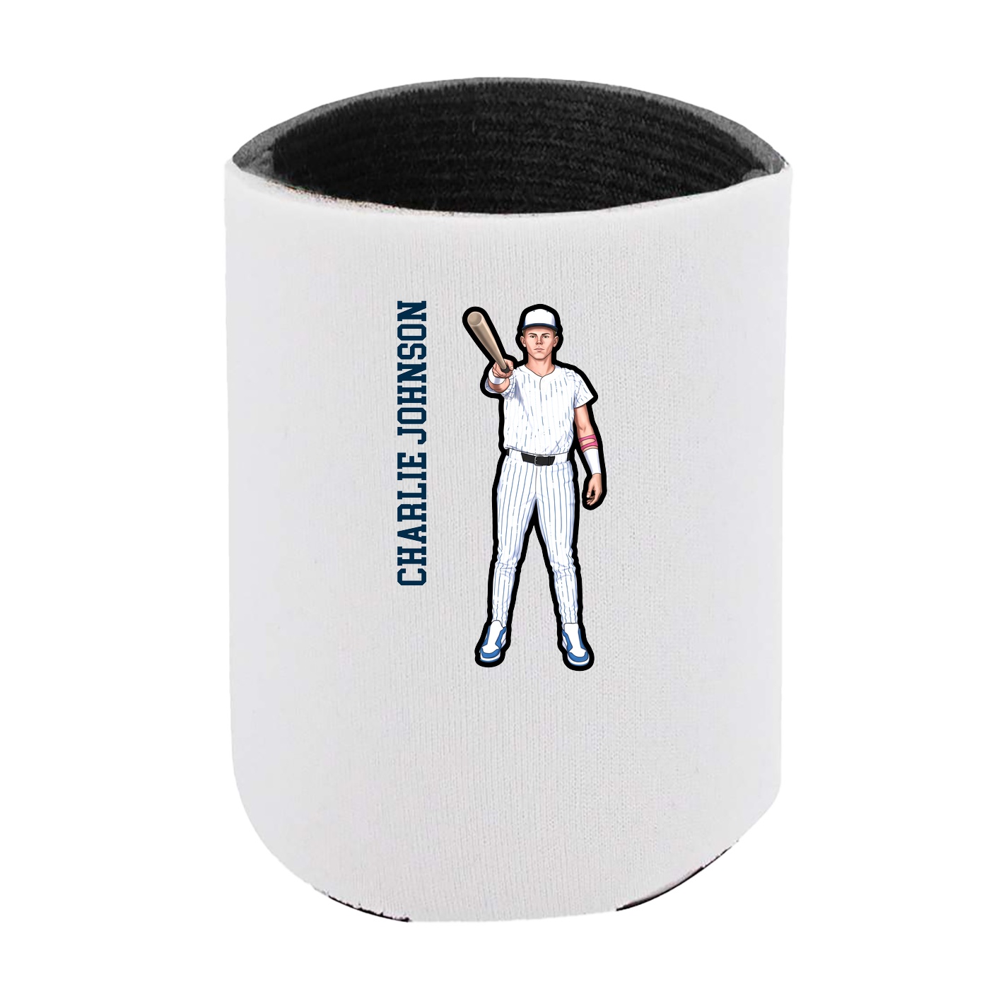 Can Holder — Name Vertical in White