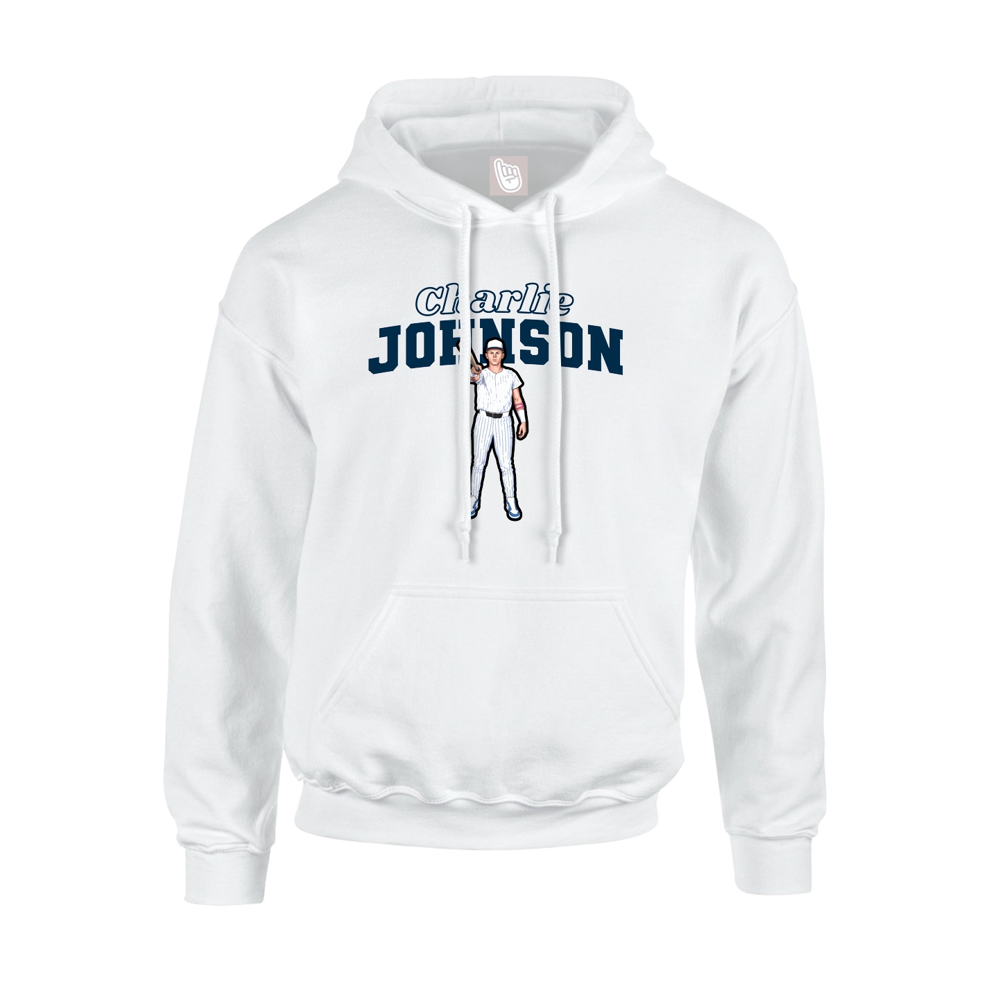 Hoodie — Name Arch in White