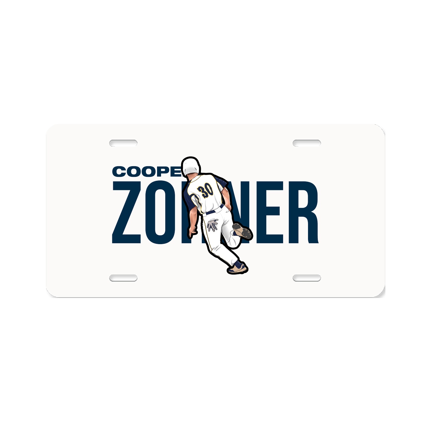 License Plate — Player Name in Classic