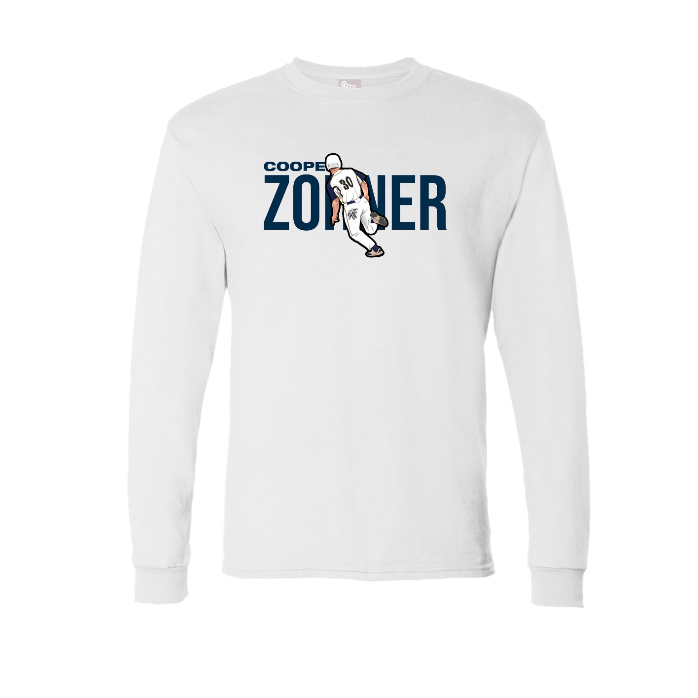 Long Sleeve Tee — Player Name in White