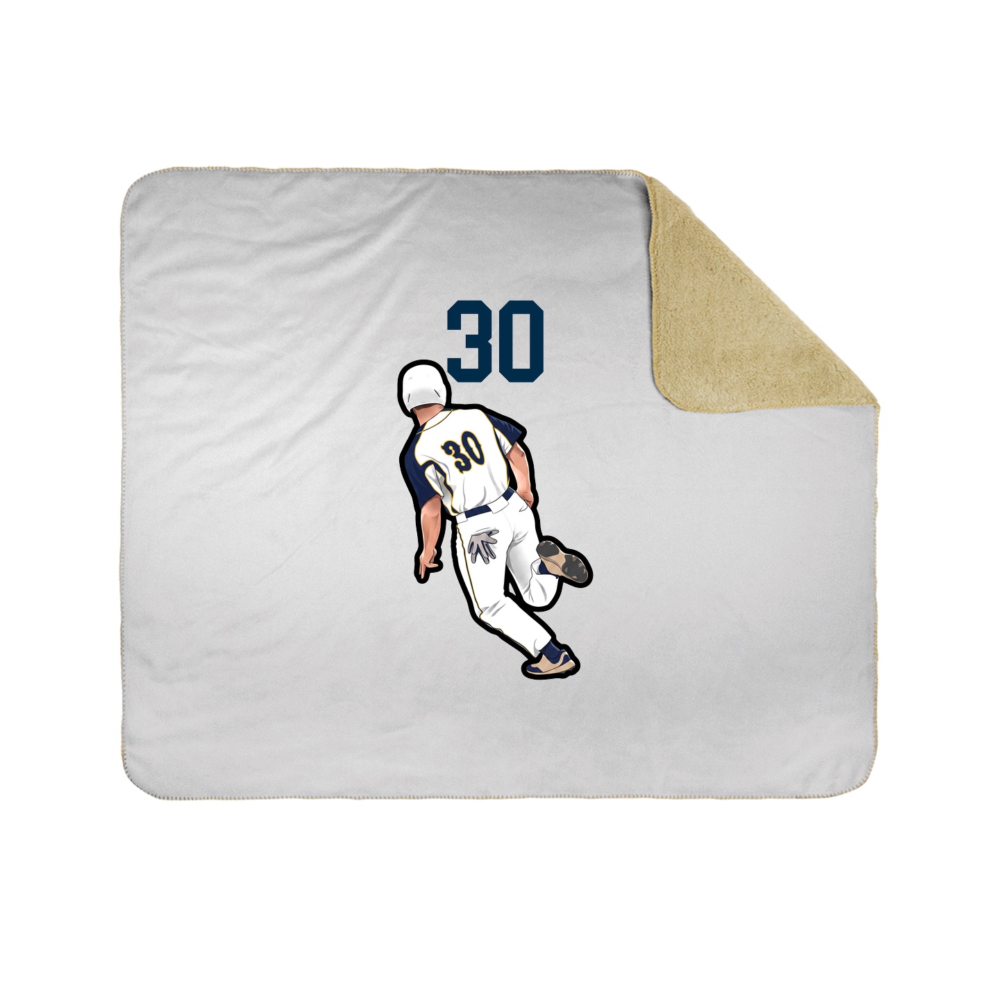 Throw Blanket — Number Top in White