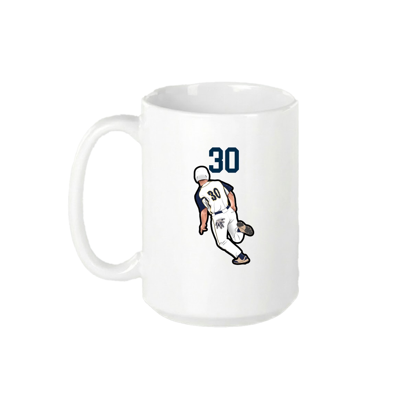 15oz Coffee Mug — Number Top in White
