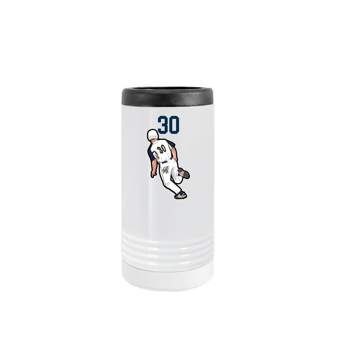Slim Beverage Holder — Number Top in White