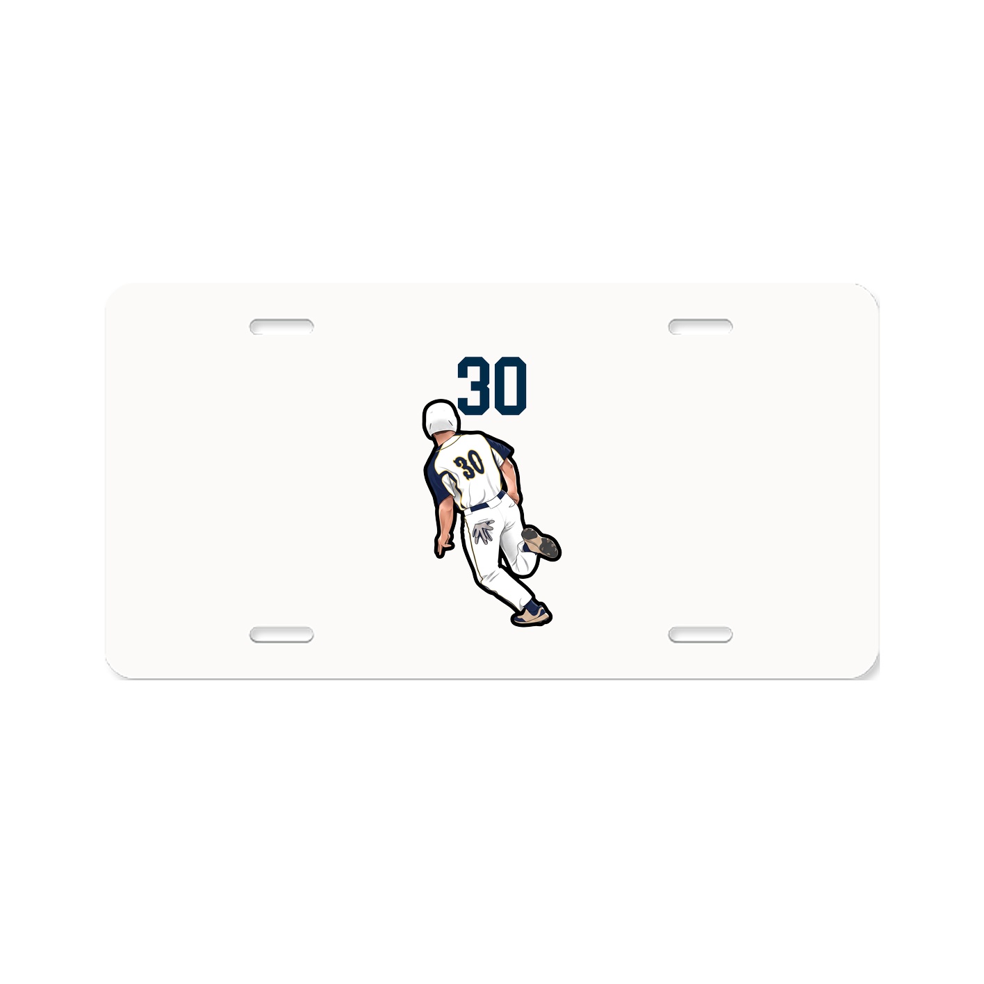 License Plate — Number Top in Classic