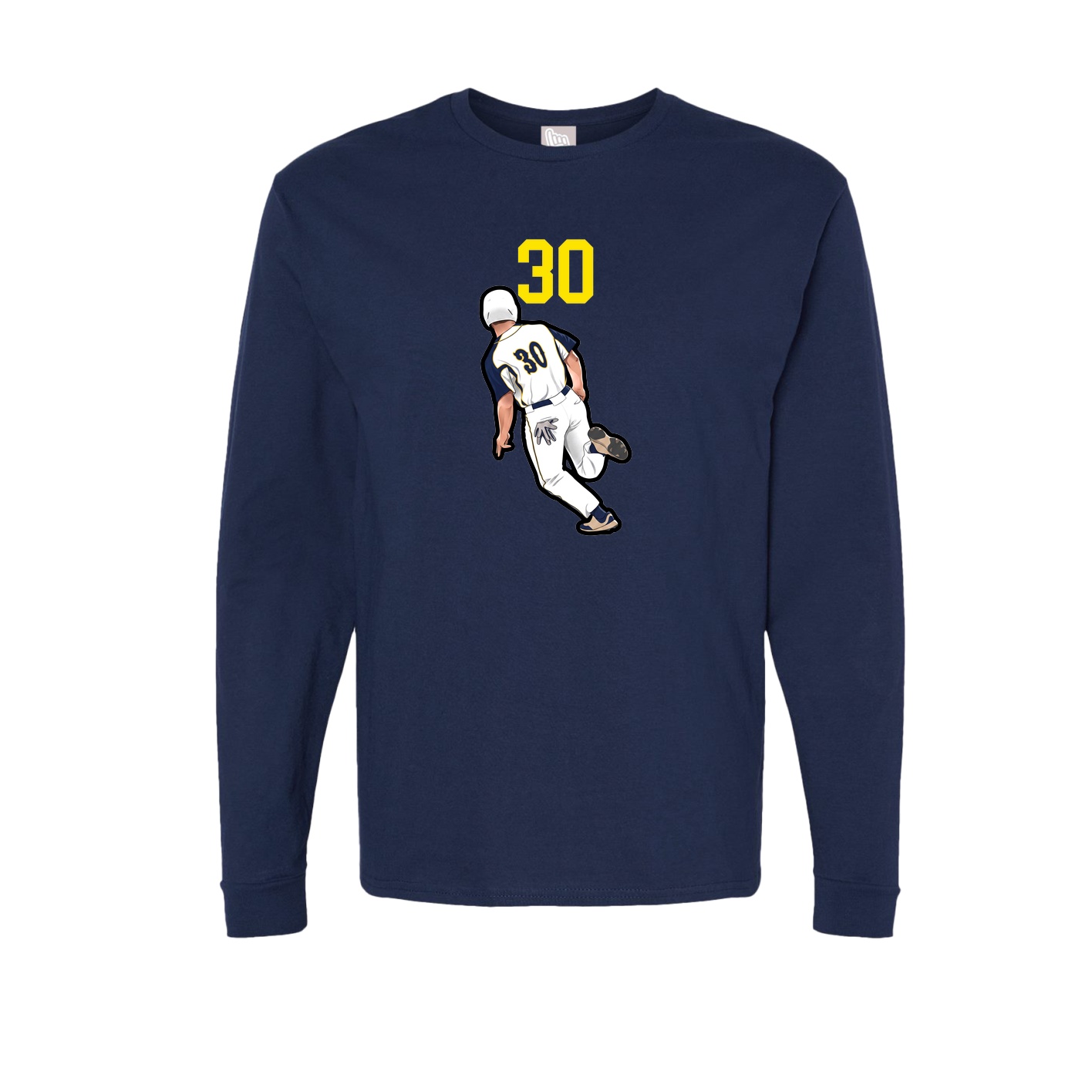 Long Sleeve Tee — Number Top in Navy