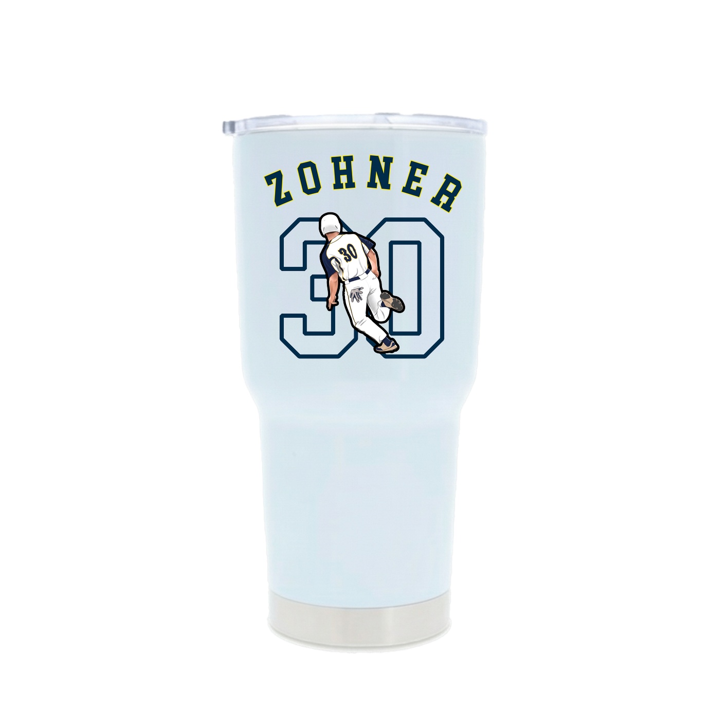 30oz Stainless Steel Tumbler — Shirsey Arch in White