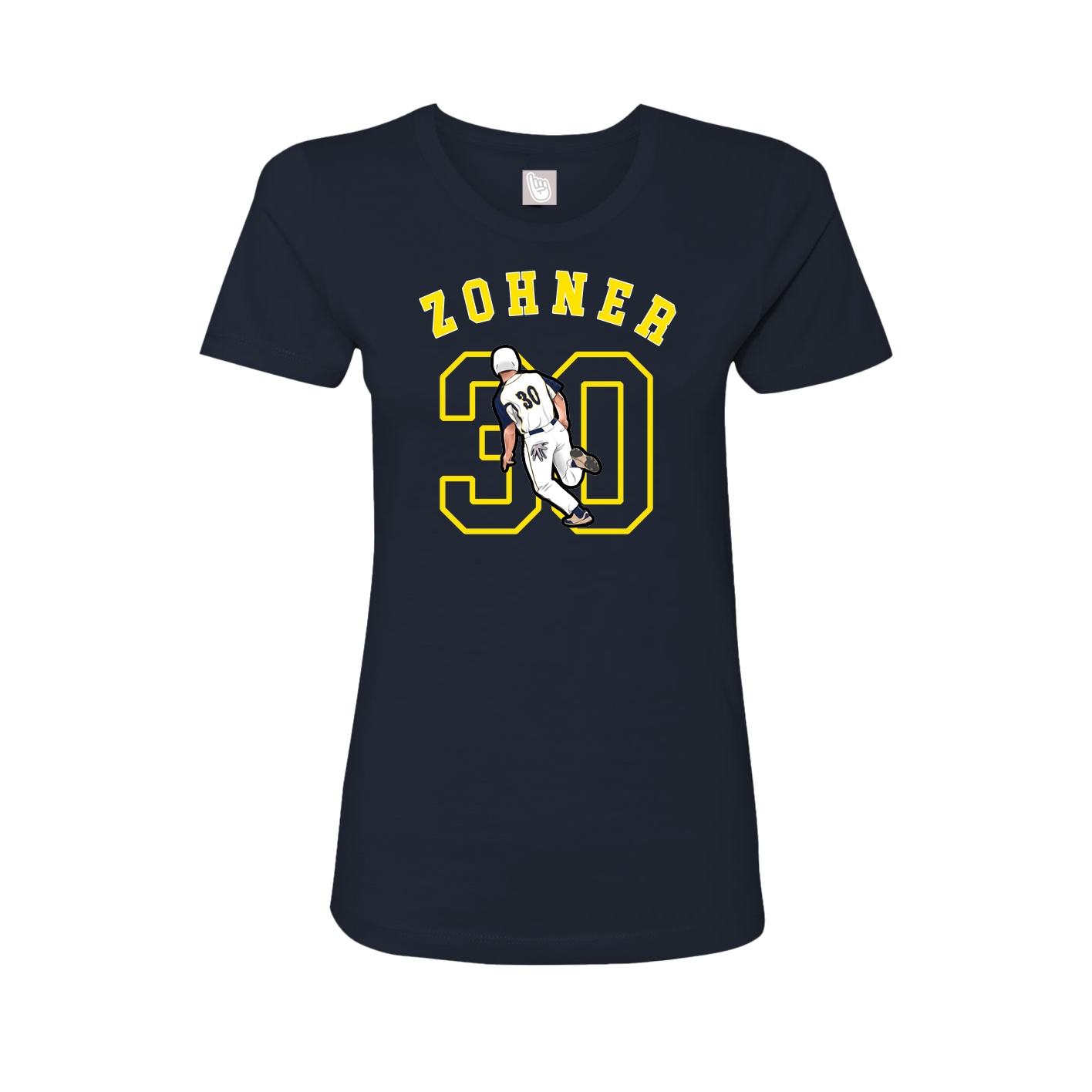 Fitted Women's Tee — Shirsey Arch in Navy