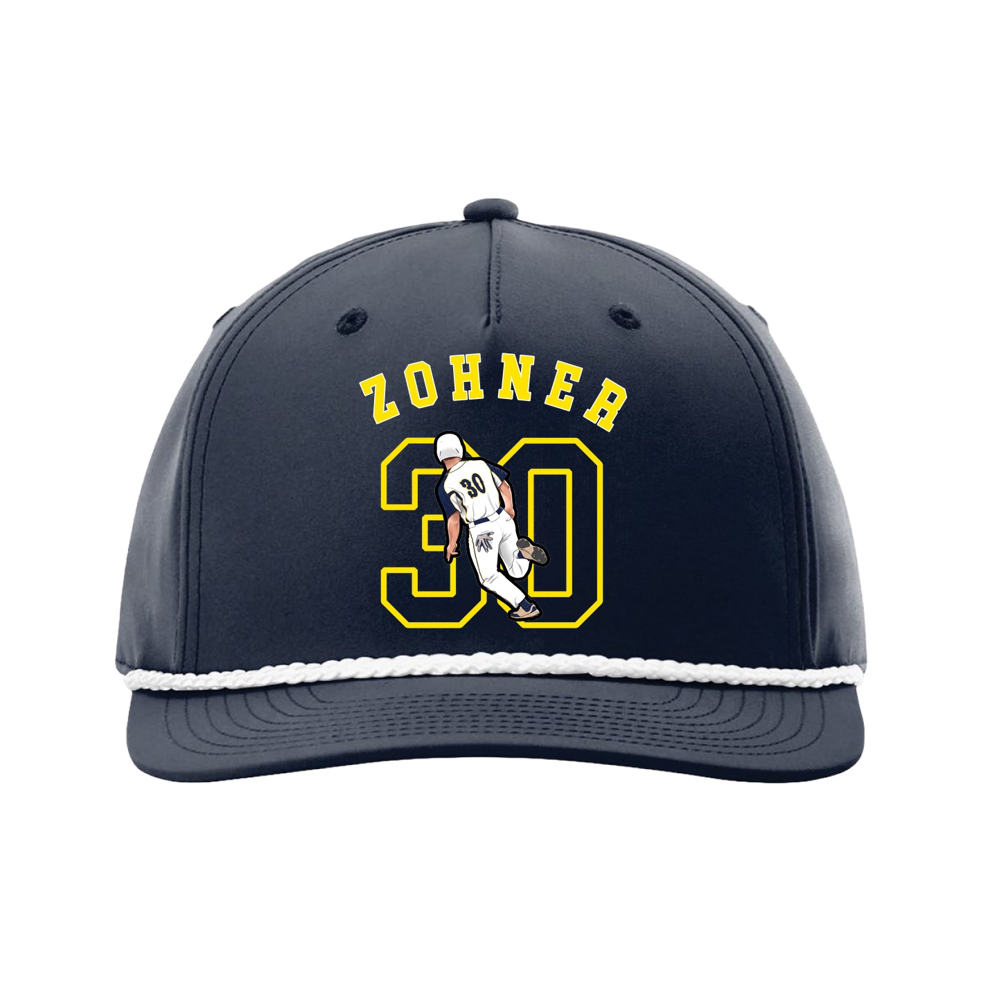 Five-Panel Classic Rope Cap — Shirsey Arch in Navy