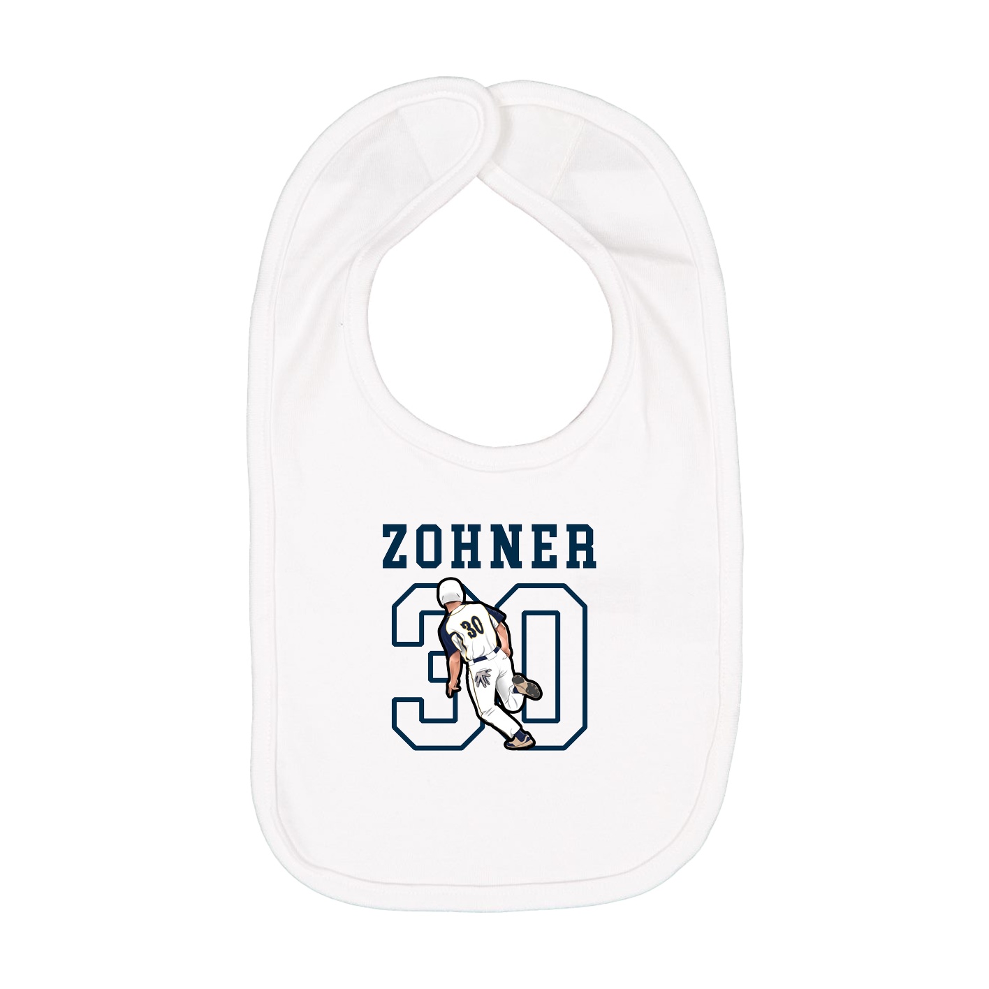 Infant Bib — Shirsey in White