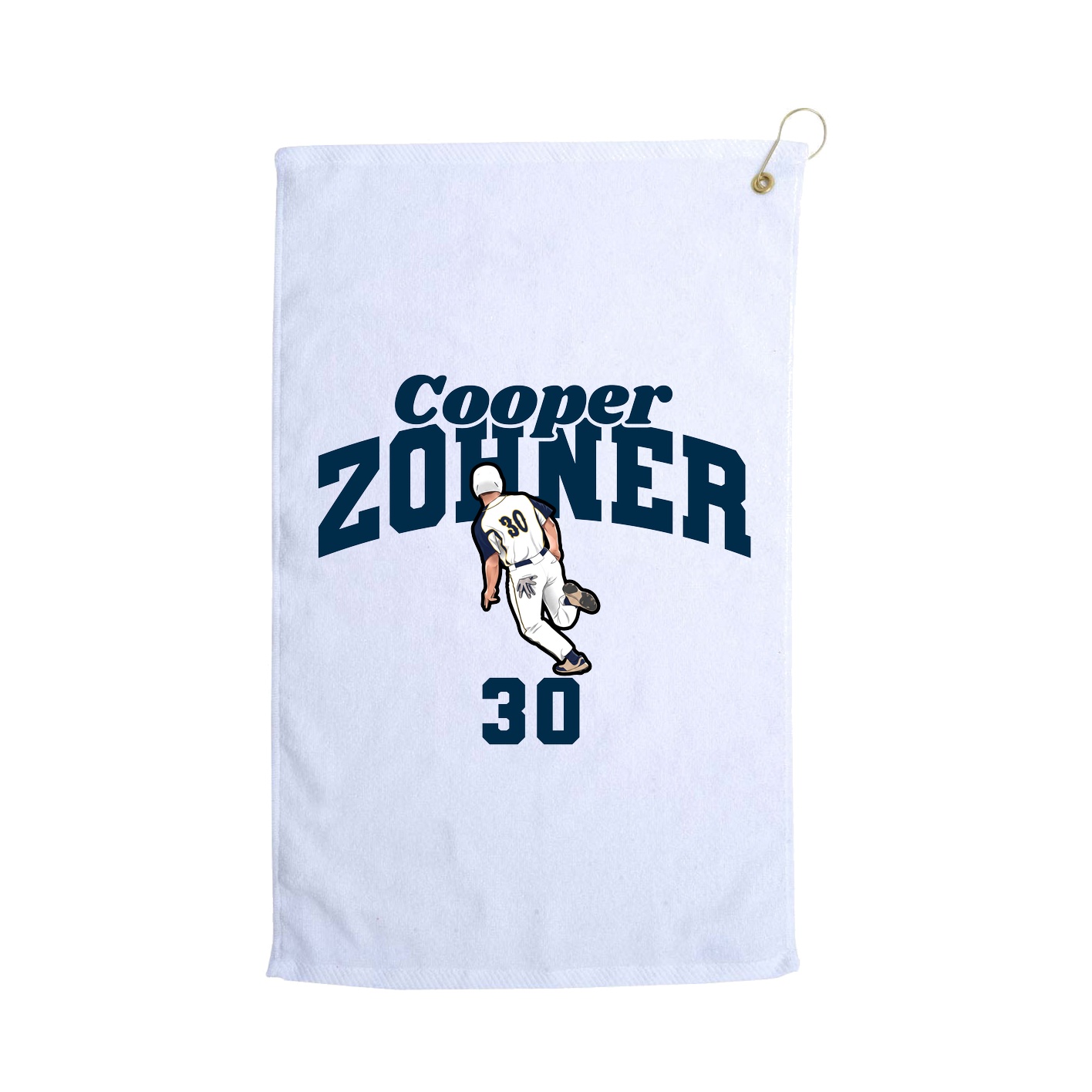 Golf Towel — Signature Arch in White