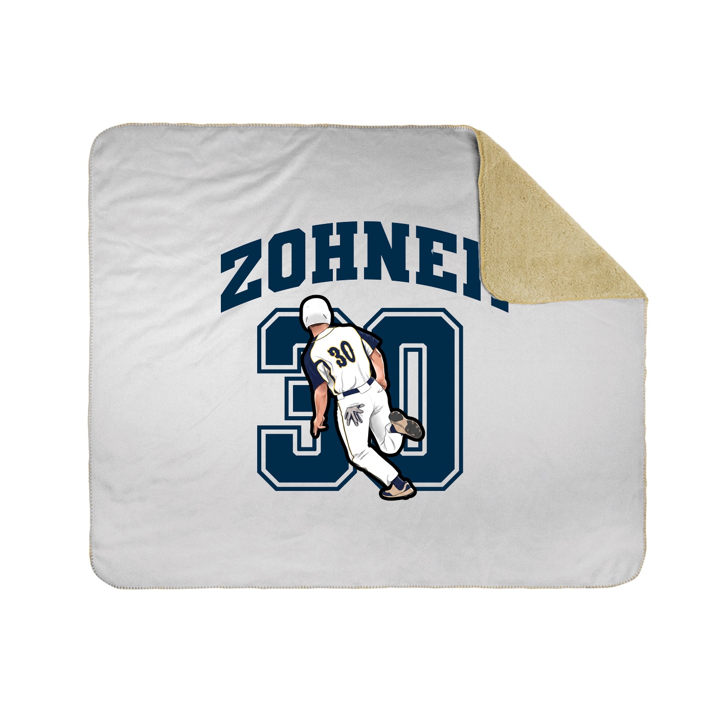 Throw Blanket — Number in White
