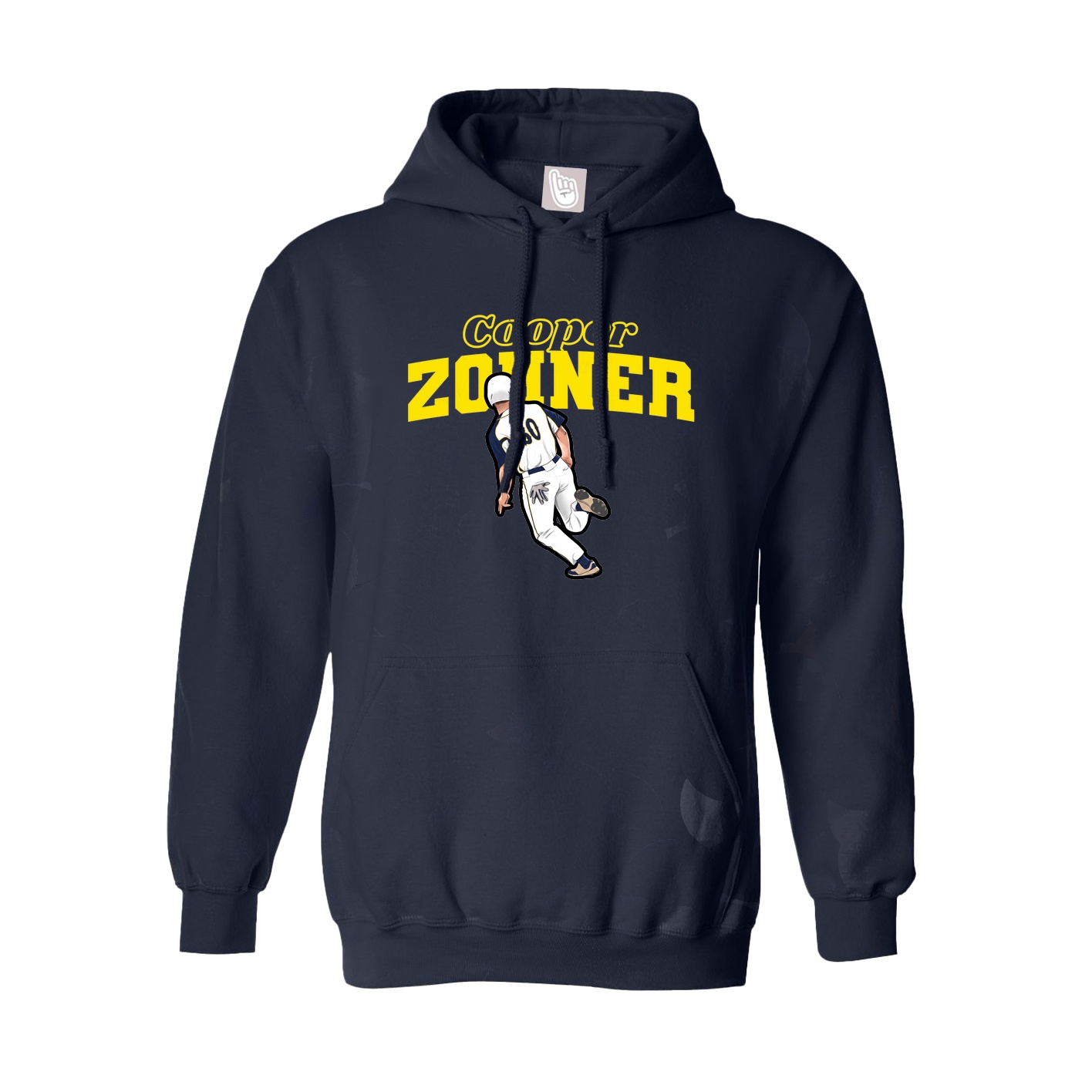 Youth Hoodie — Name Arch in Navy